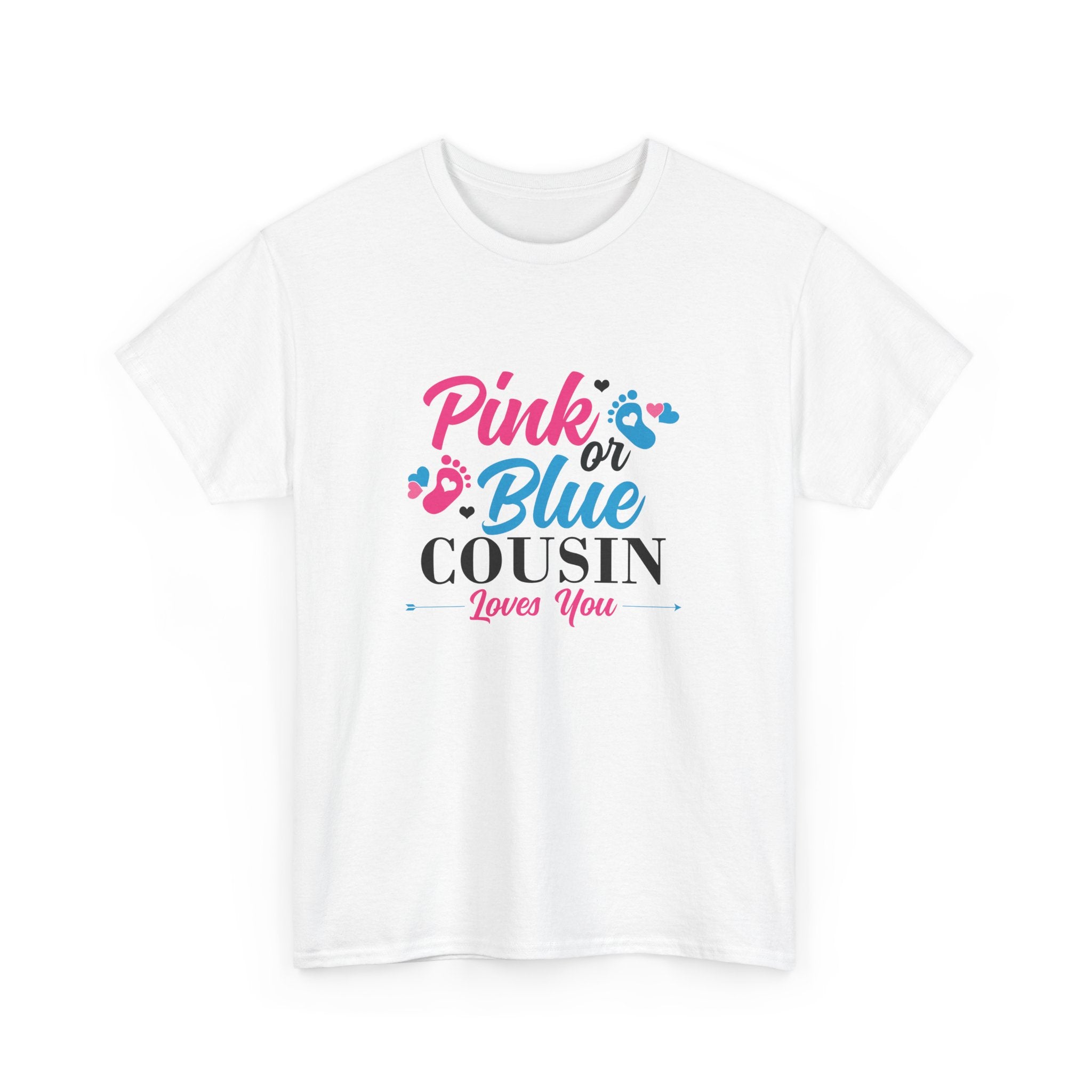 Cousin Loves You Graphic Tee, Pink Blue Unisex Shirt, Family Reunion Gift, Matching Tee for Cousins, Sibling Love Shirt, Comfortable Cotton