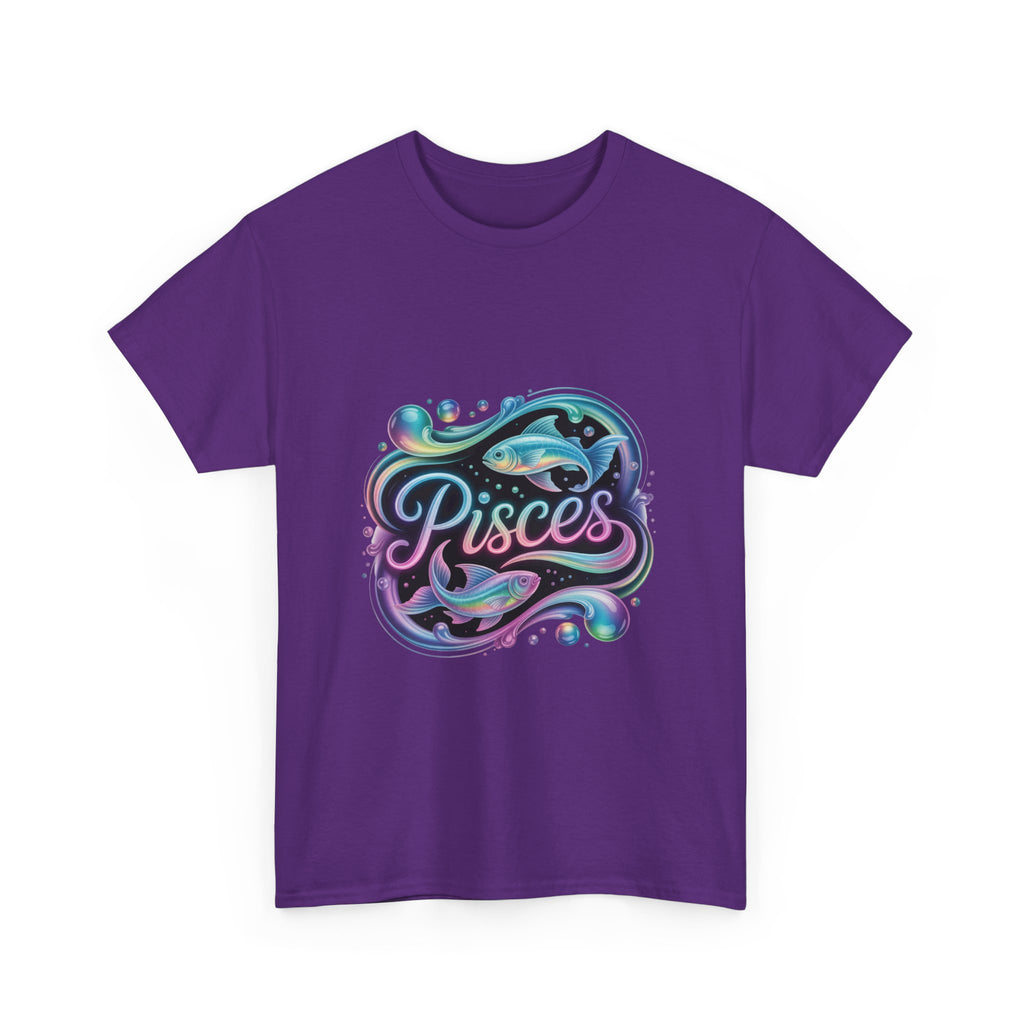 Neon Pisces Zodiac Tee