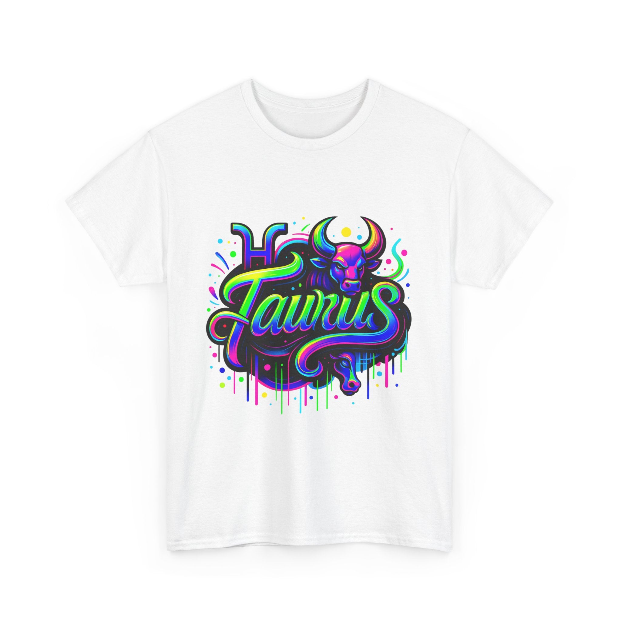 Neon Taurus Zodiac Tee