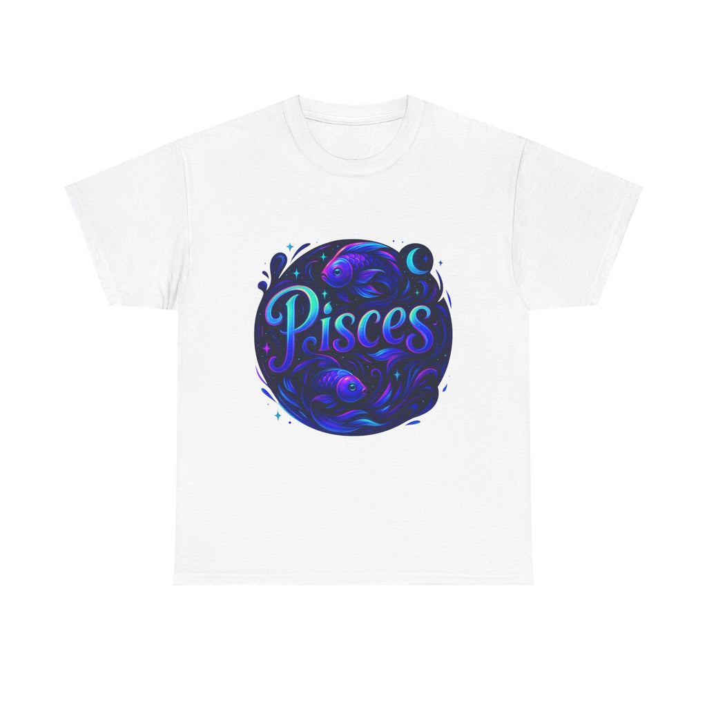 Neon Pisces Zodiac Tee