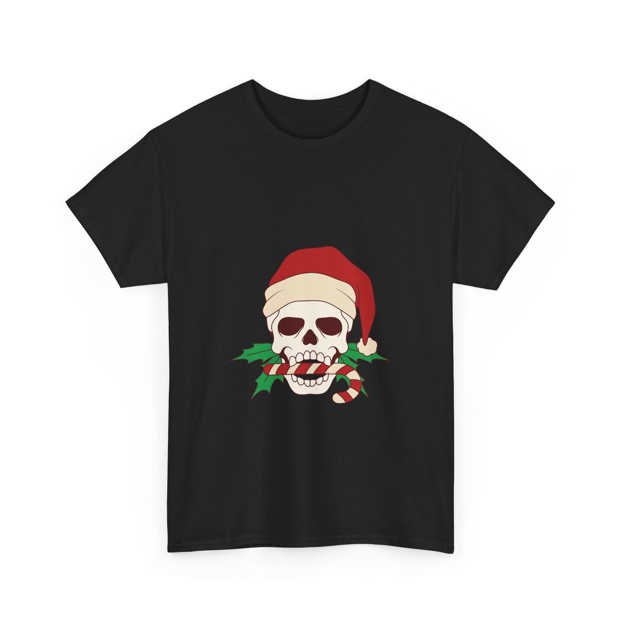 Candy Cane Skull Graphic Tee