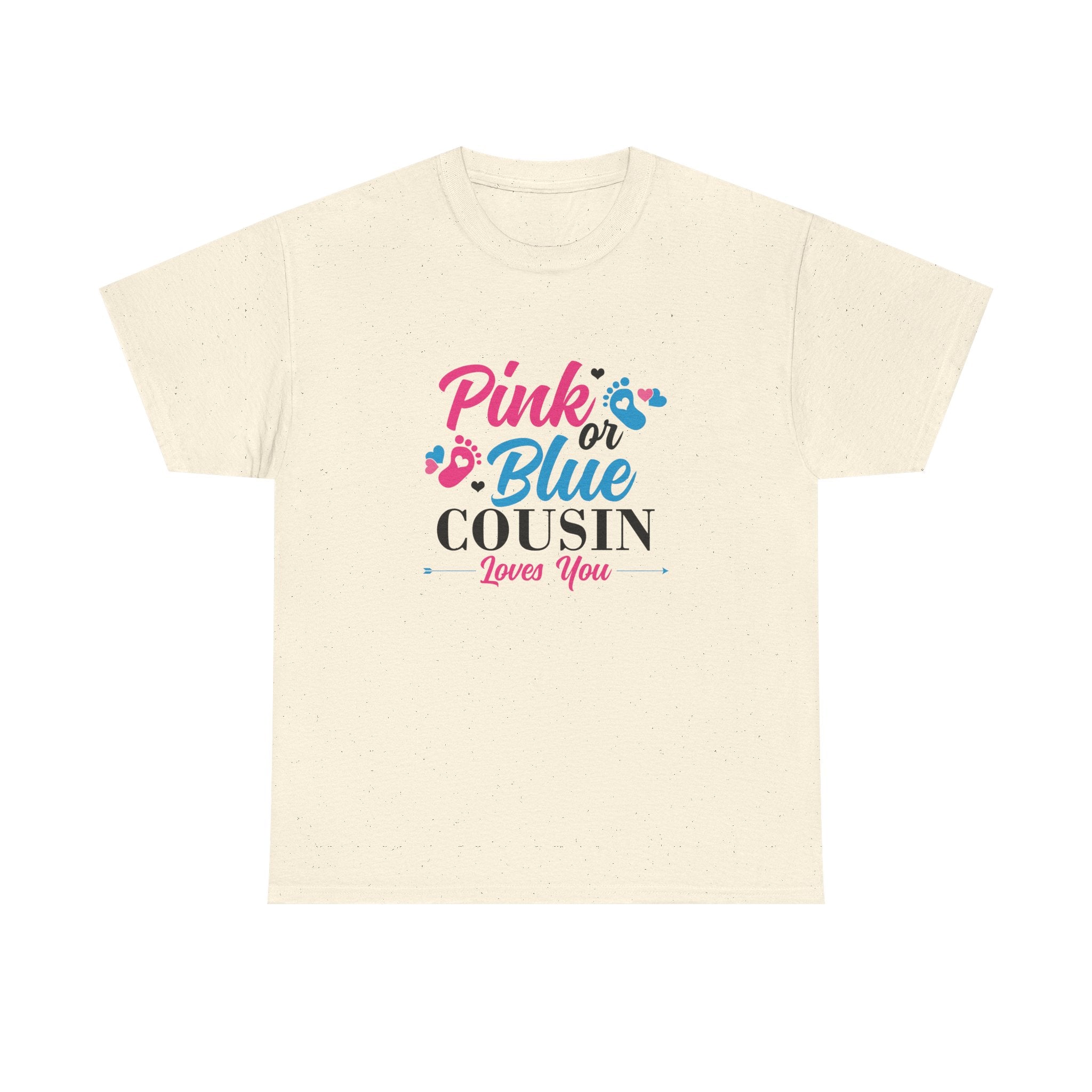 Graphic Tee, Pink or Blue Cousin Loves You Shirt, Family Reunion Gift, Unisex T-Shirt, Matching Cousin Outfits, Customizable Tee