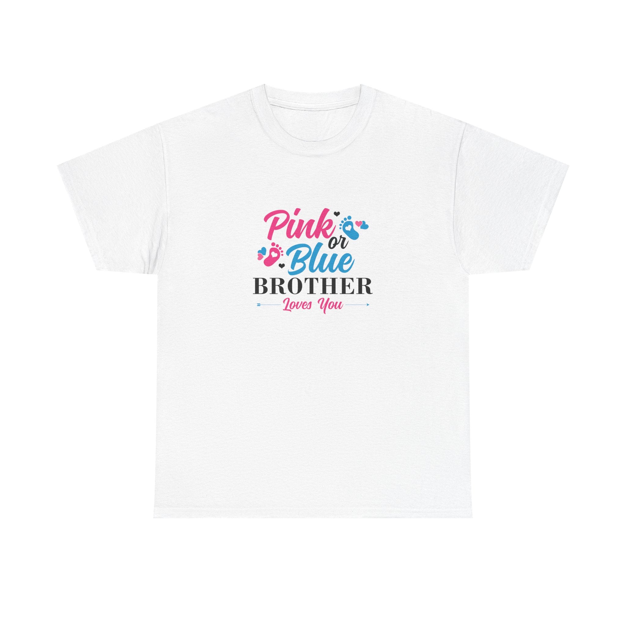 Pink Or Blue Brother Loves You Graphic Tee