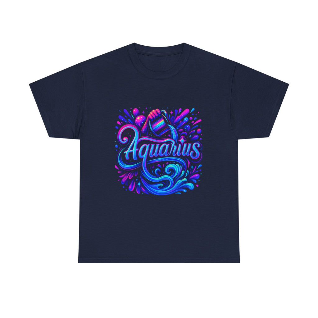 Neon Aquarius Zodiac Tee