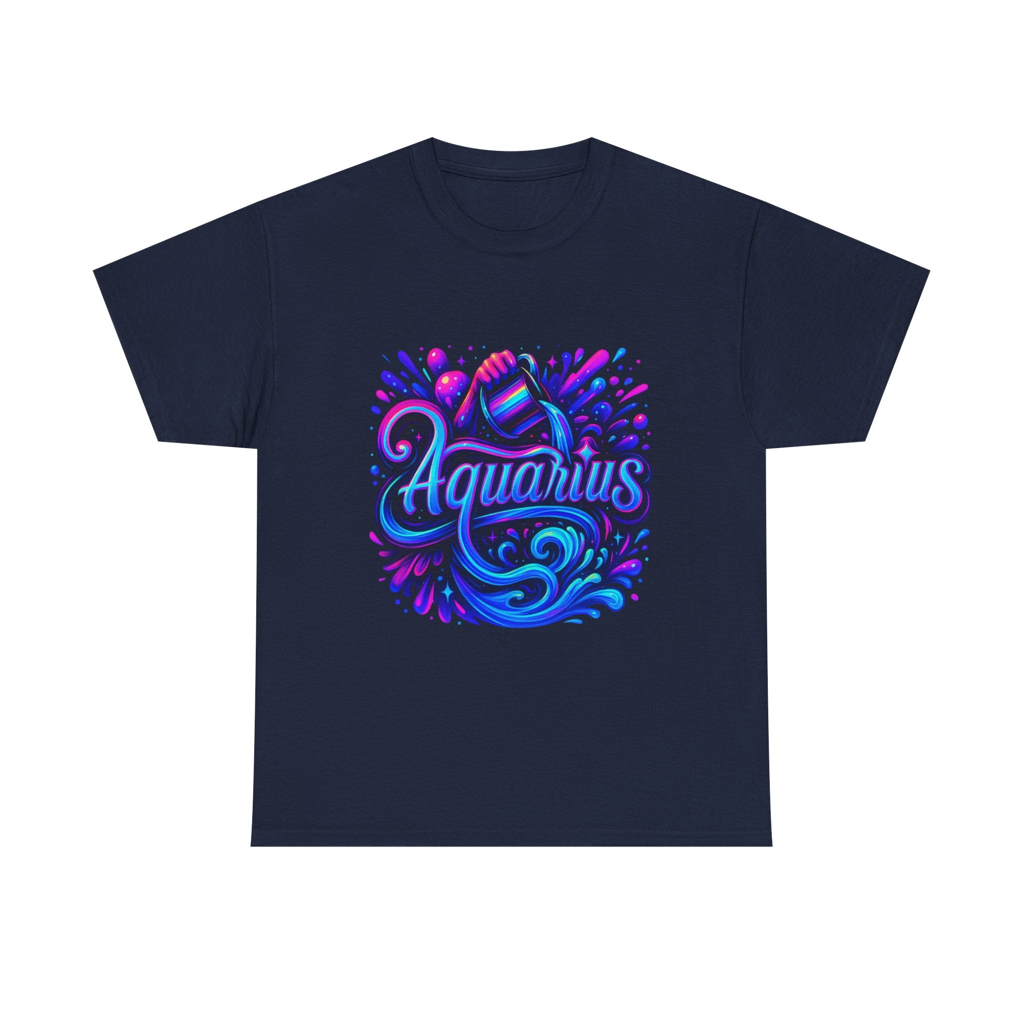 Neon Aquarius Zodiac Tee