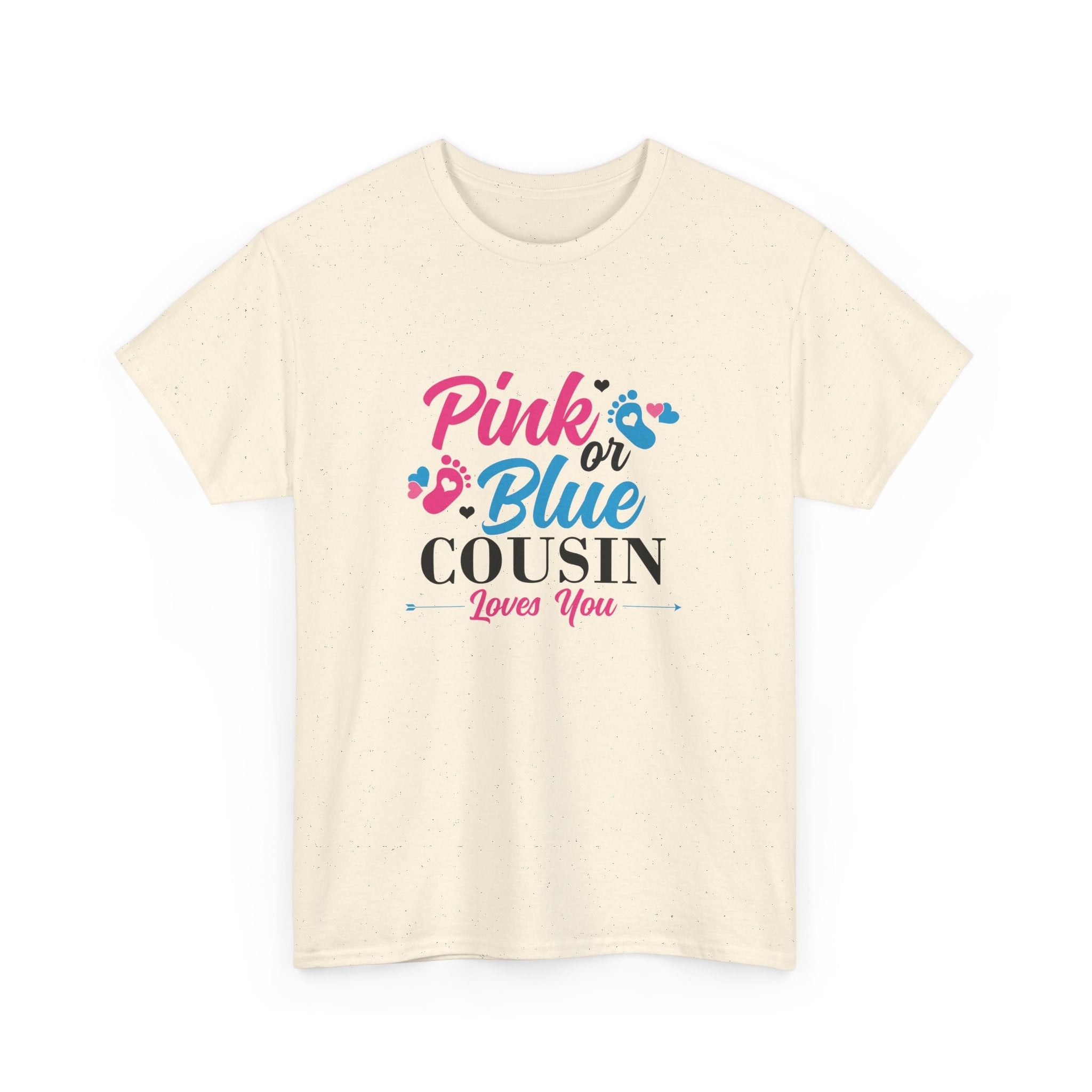 Cousin Loves You Graphic Tee, Pink Blue Unisex Shirt, Family Reunion Gift, Matching Tee for Cousins, Sibling Love Shirt, Comfortable Cotton