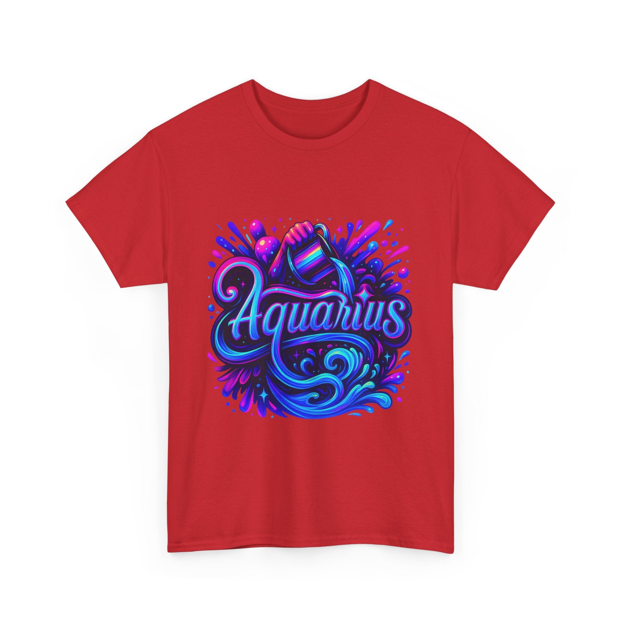Neon Aquarius Zodiac Tee
