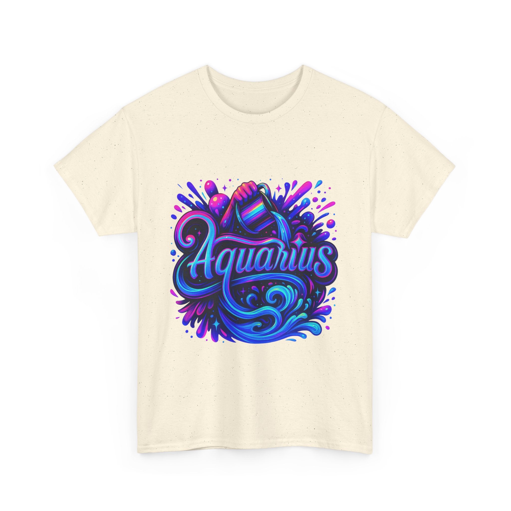 Neon Aquarius Zodiac Tee