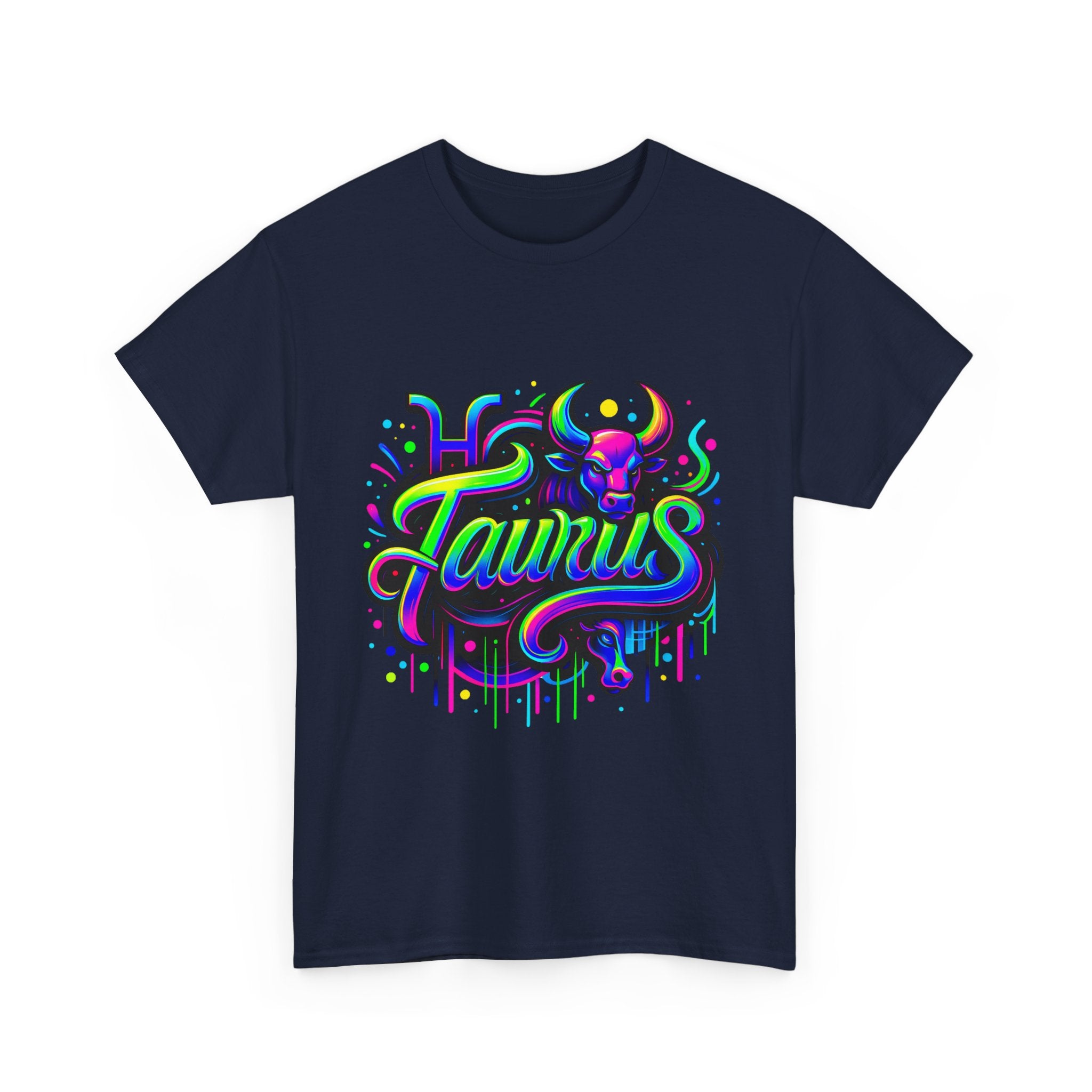 Neon Taurus Zodiac Tee