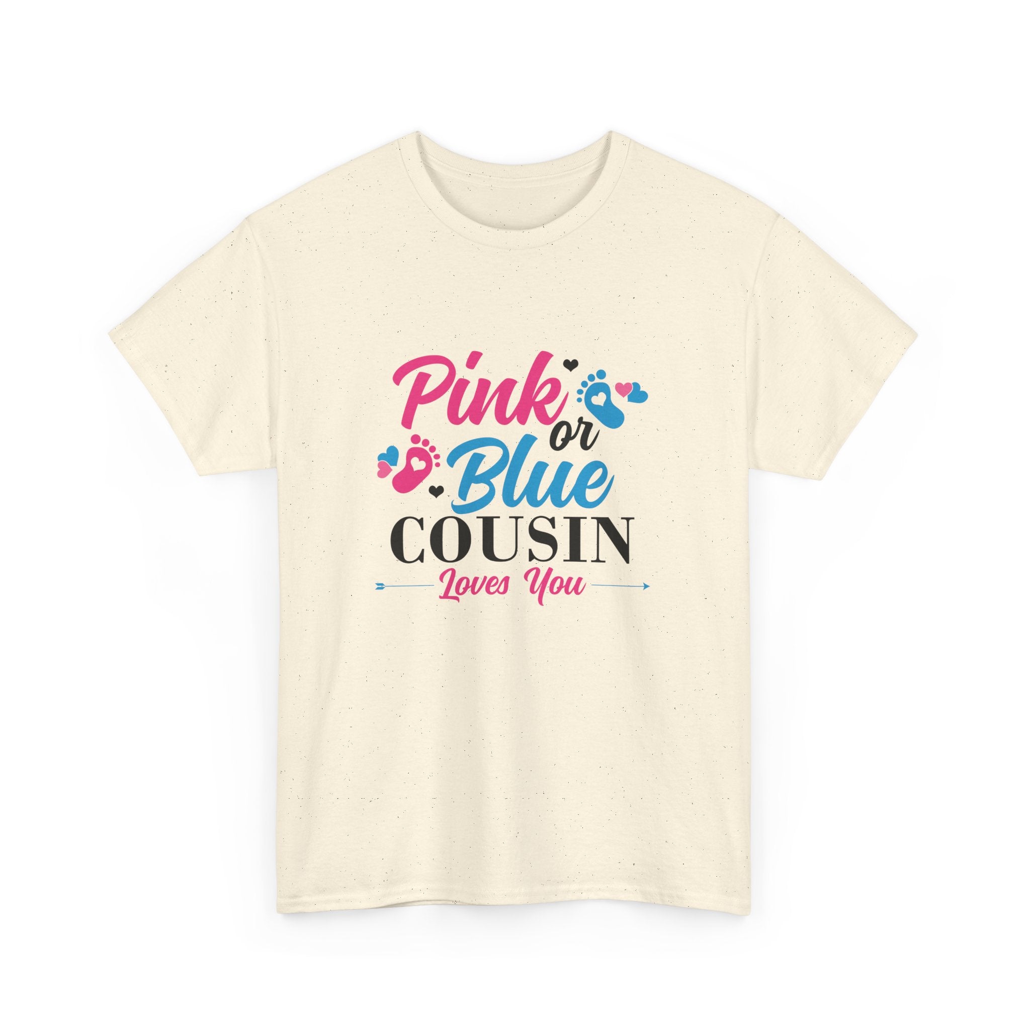 Graphic Tee, Pink or Blue Cousin Loves You Shirt, Family Reunion Gift, Unisex T-Shirt, Matching Cousin Outfits, Customizable Tee