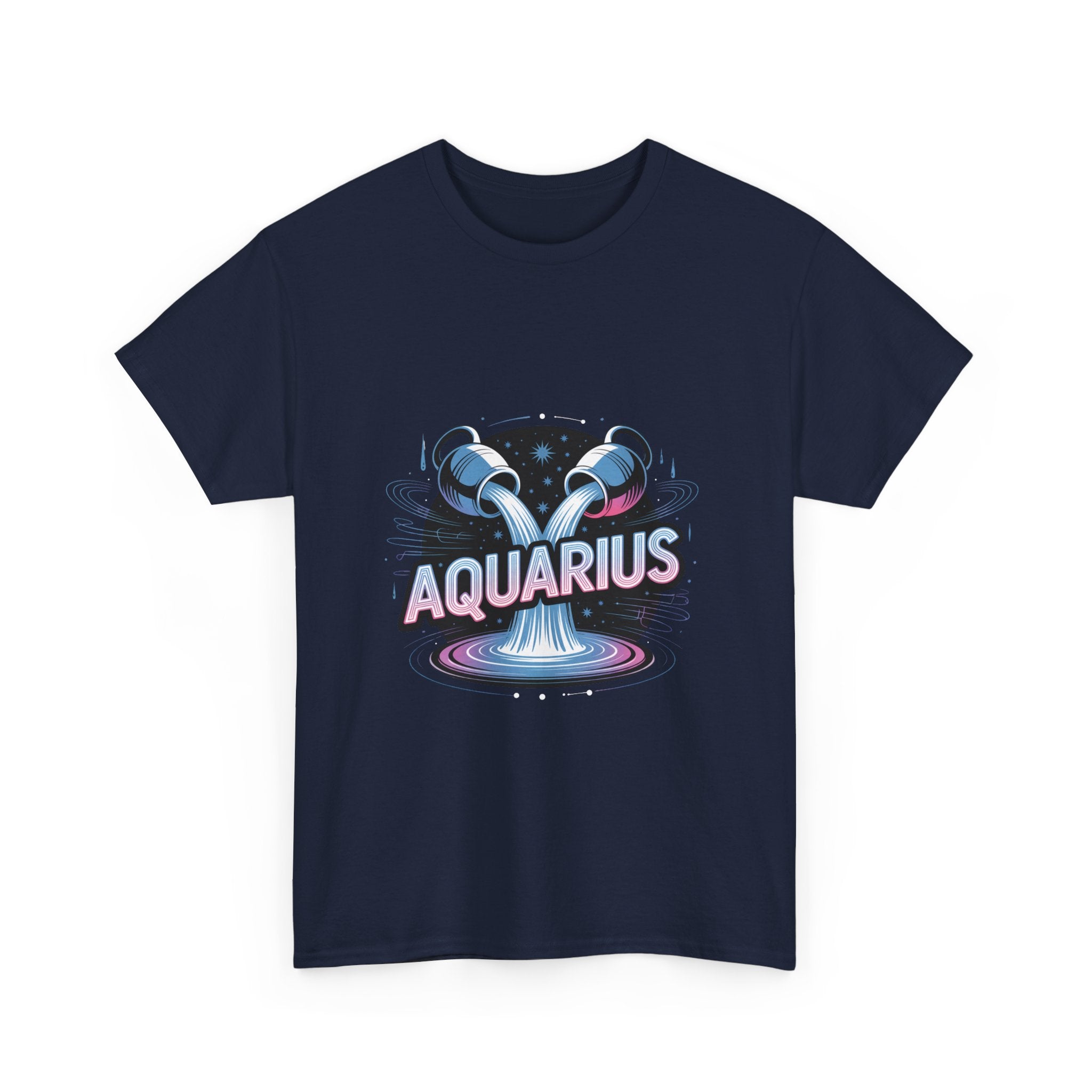 Neon Aquarius Zodiac Tee