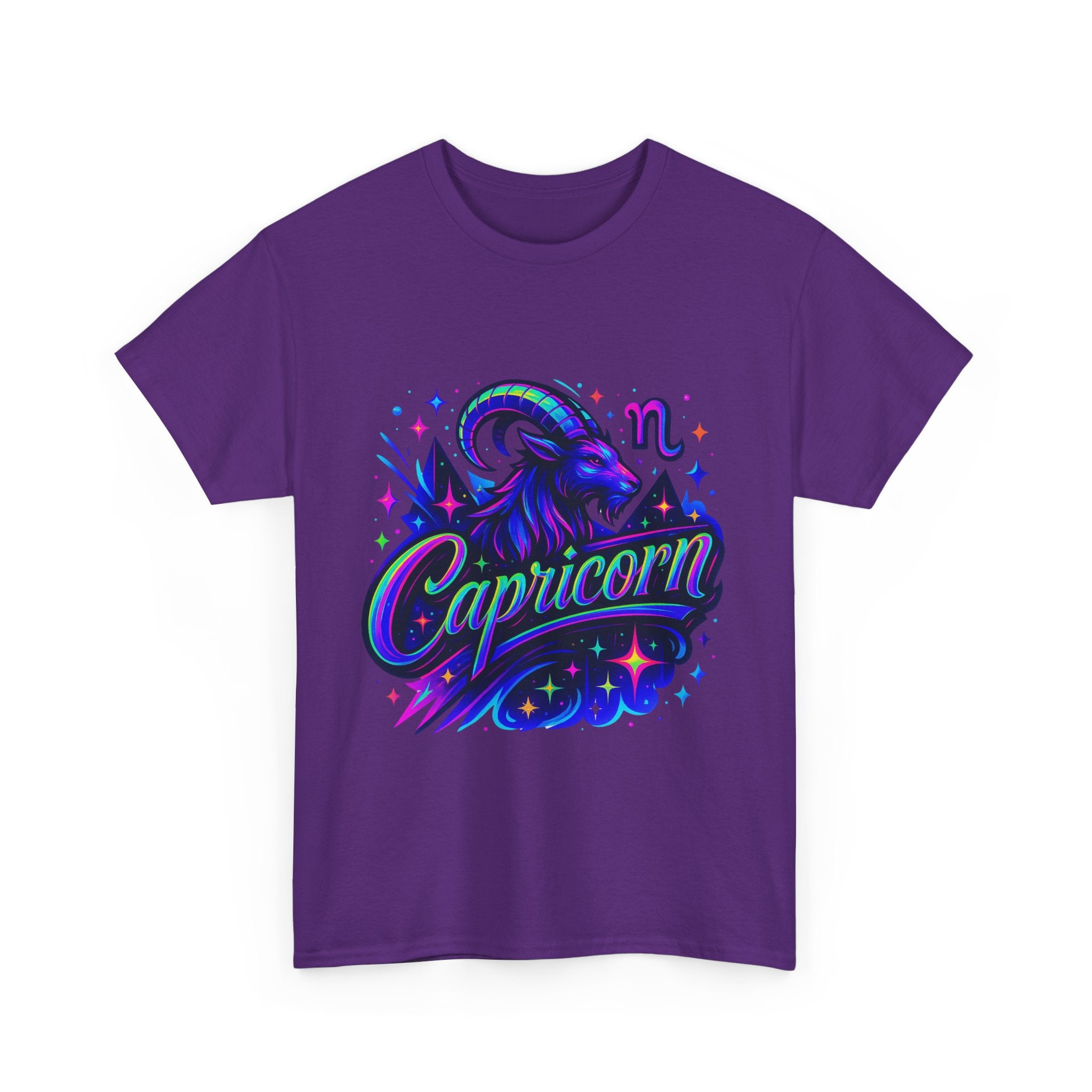 Neon Capricorn Zodiac Tee