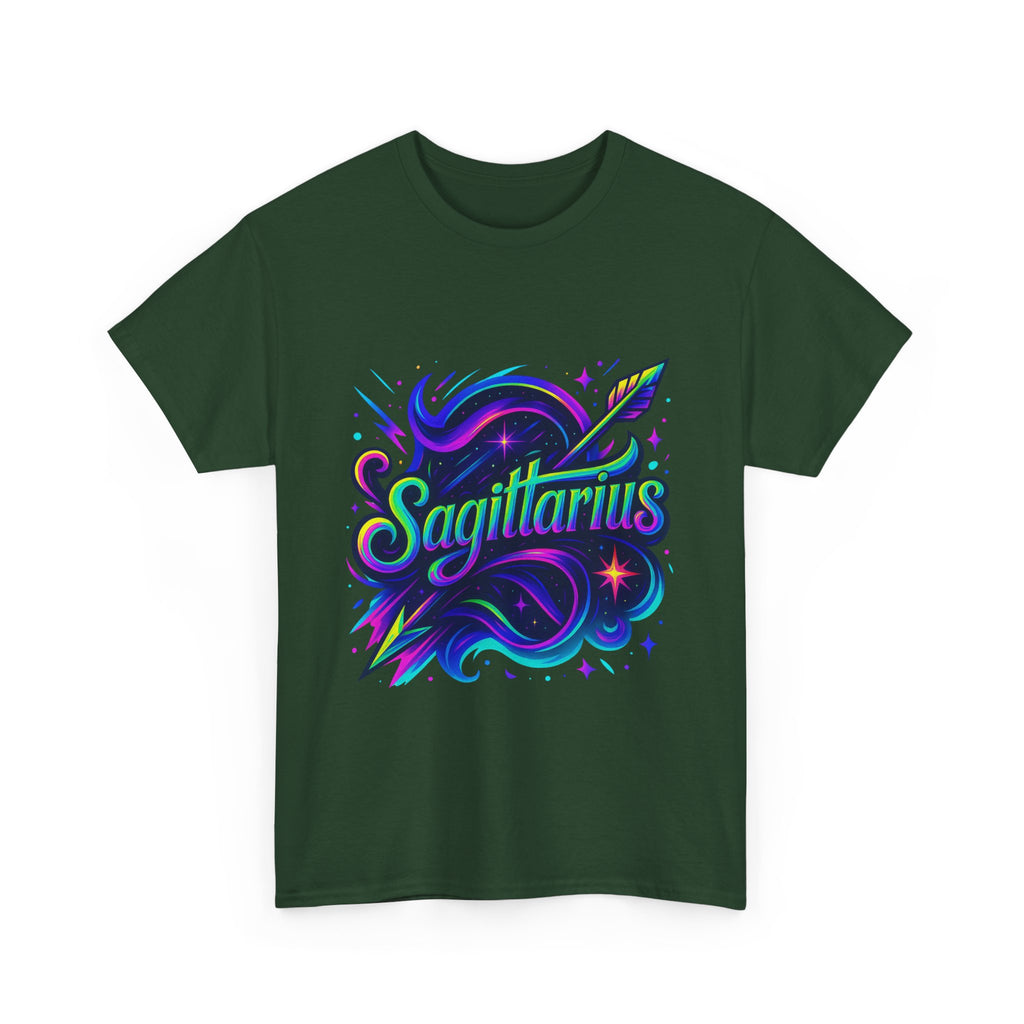 Neon Sagittarius Zodiac Tee