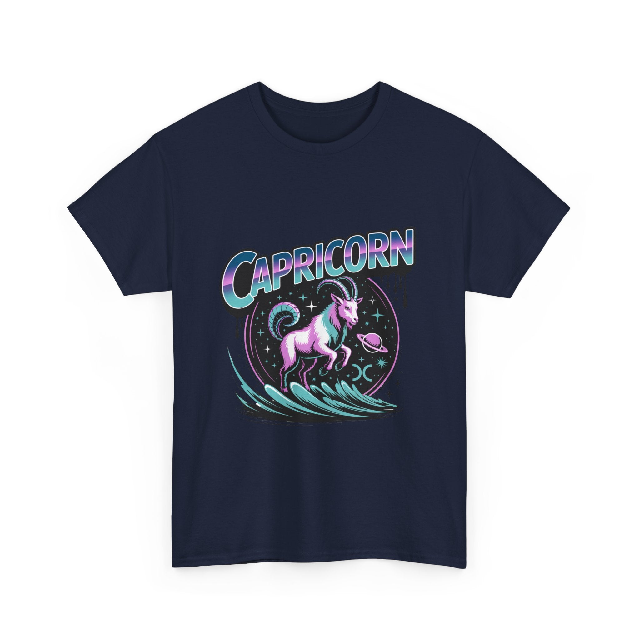 Neon Capricorn Zodiac Tee