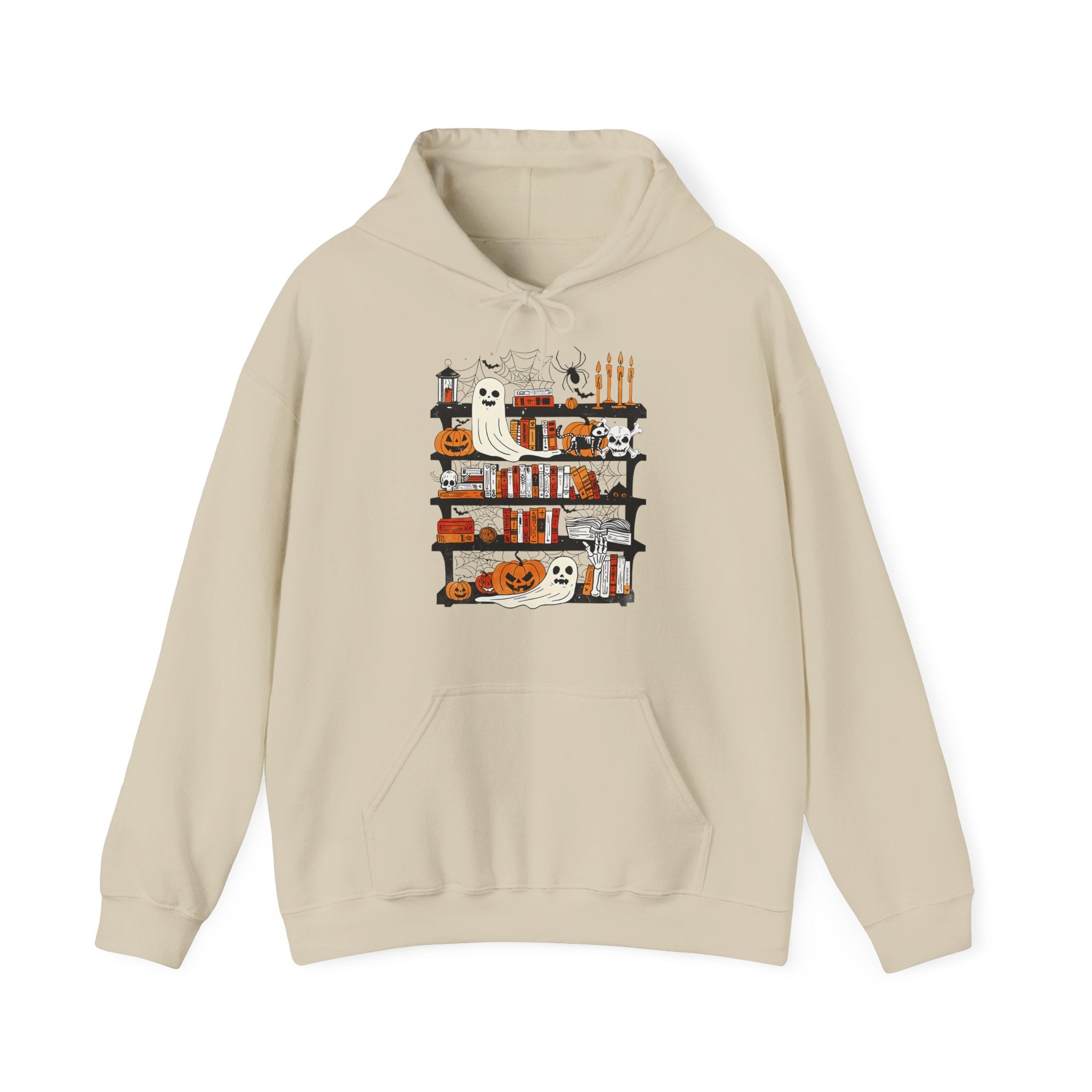 Funny Ghost Book Lovers Halloween Library Spooky Season Hoodie