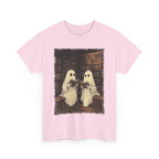 Halloween Ghost Book Reading Book Lovers Librarian Teacher T-Shirt