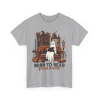 Born To Read Forced To Work Halloween Ghost Reading Books T-Shirt