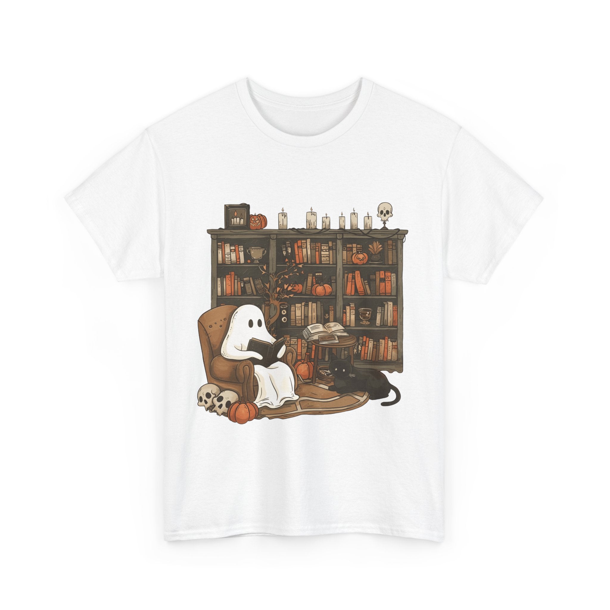 Ghost Reading Book Halloween Book Clubs Tee