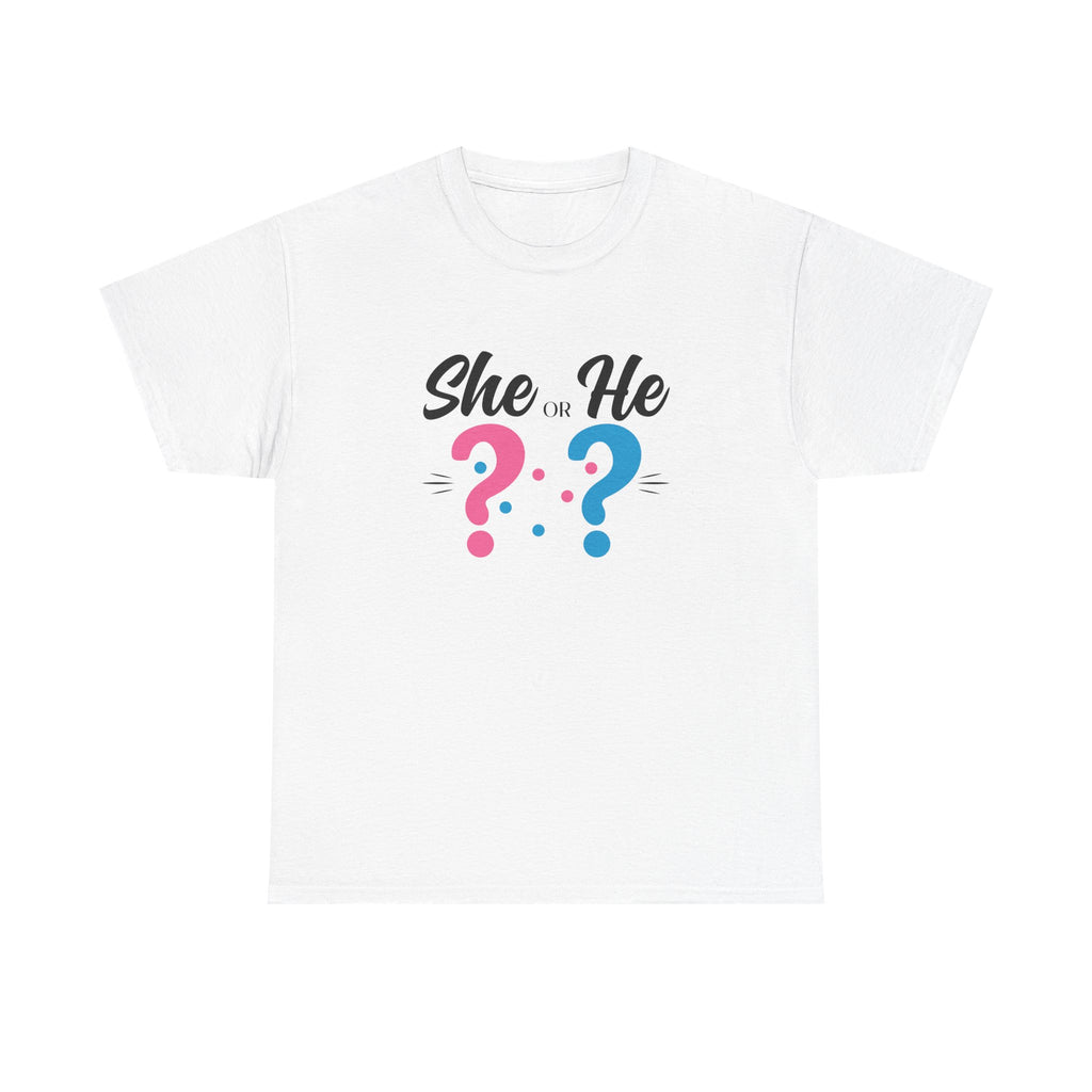 She Or He Gender Reveal Tee