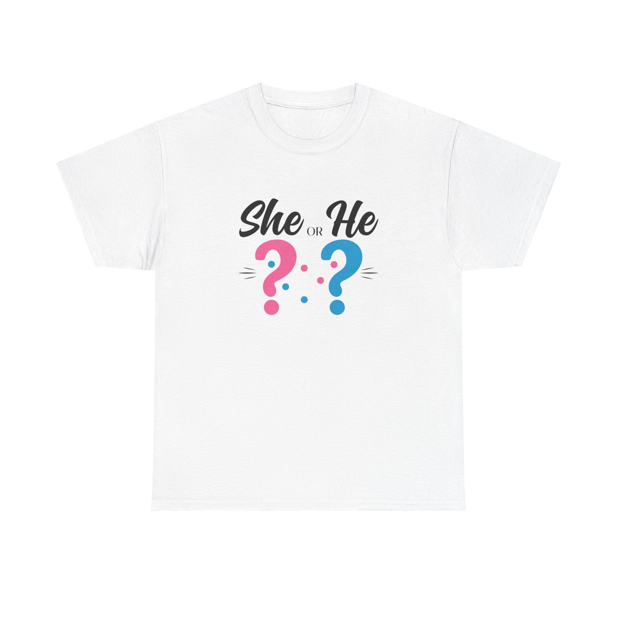 She Or He Gender Reveal Tee