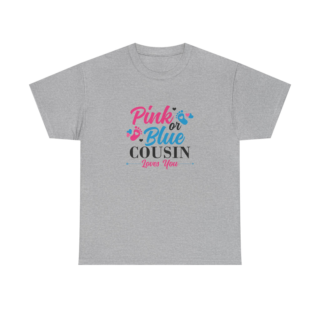 Cousin Loves You Graphic Tee, Pink Blue Unisex Shirt, Family Reunion Gift, Matching Tee for Cousins, Sibling Love Shirt, Comfortable Cotton