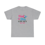 Cousin Loves You Graphic Tee, Pink Blue Unisex Shirt, Family Reunion Gift, Matching Tee for Cousins, Sibling Love Shirt, Comfortable Cotton