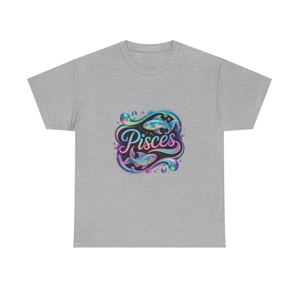 Neon Pisces Zodiac Tee