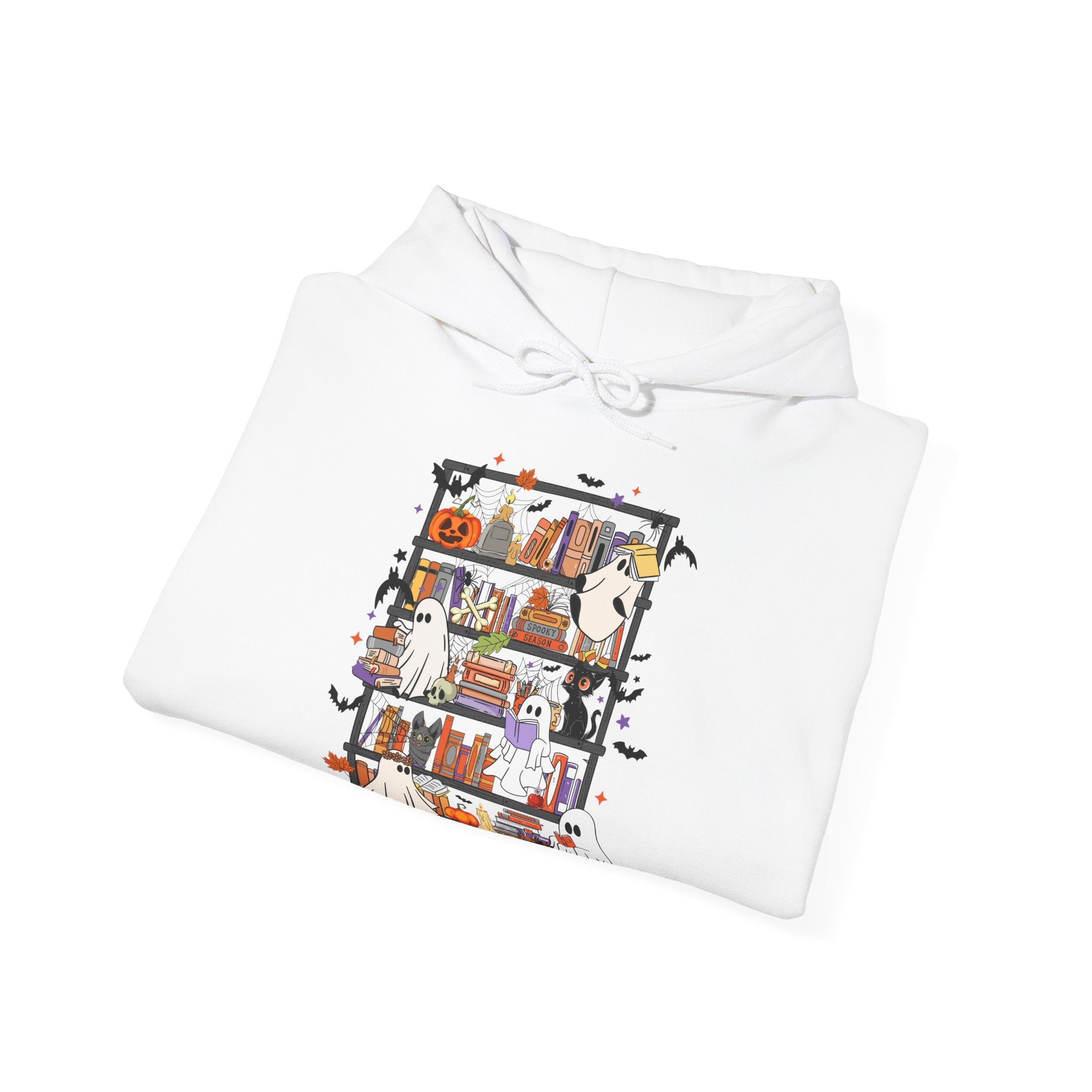 Ghost Reading Books Halloween Hoodie