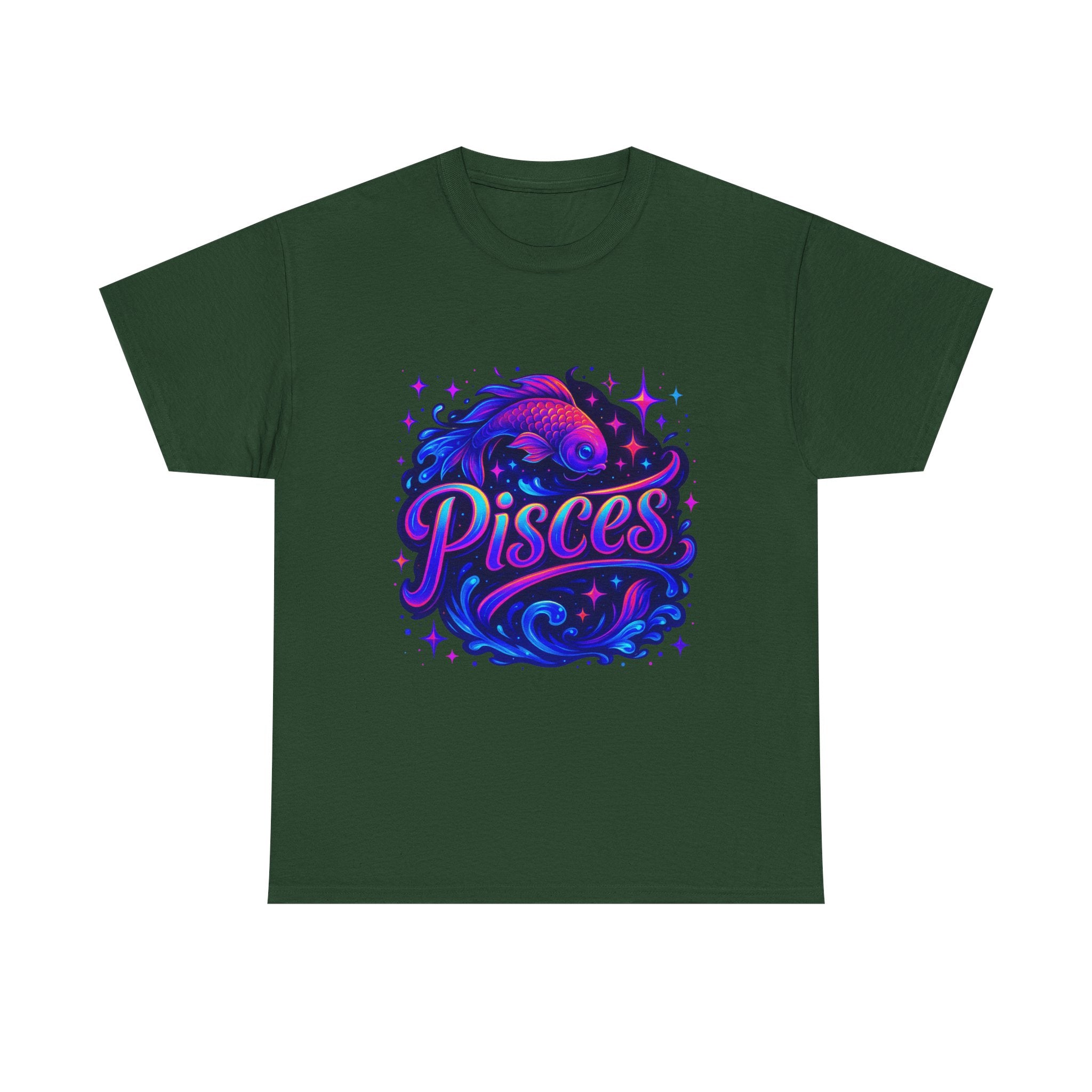Neon Pisces Zodiac Tee