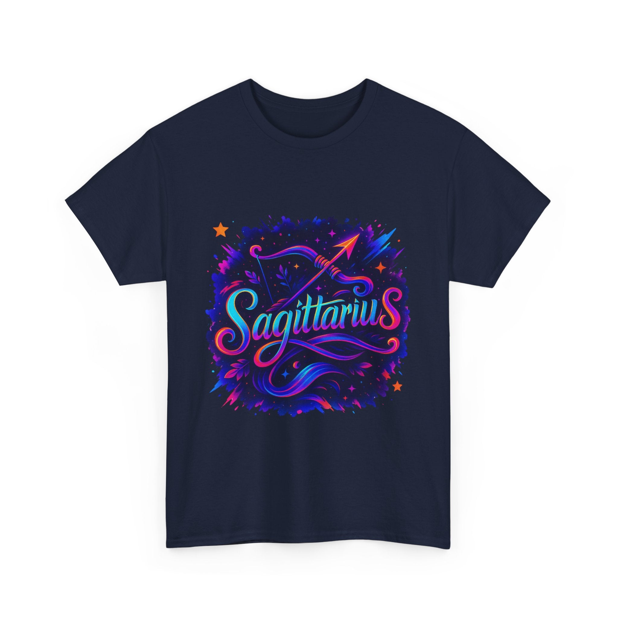 Neon Sagittarius Zodiac Tee