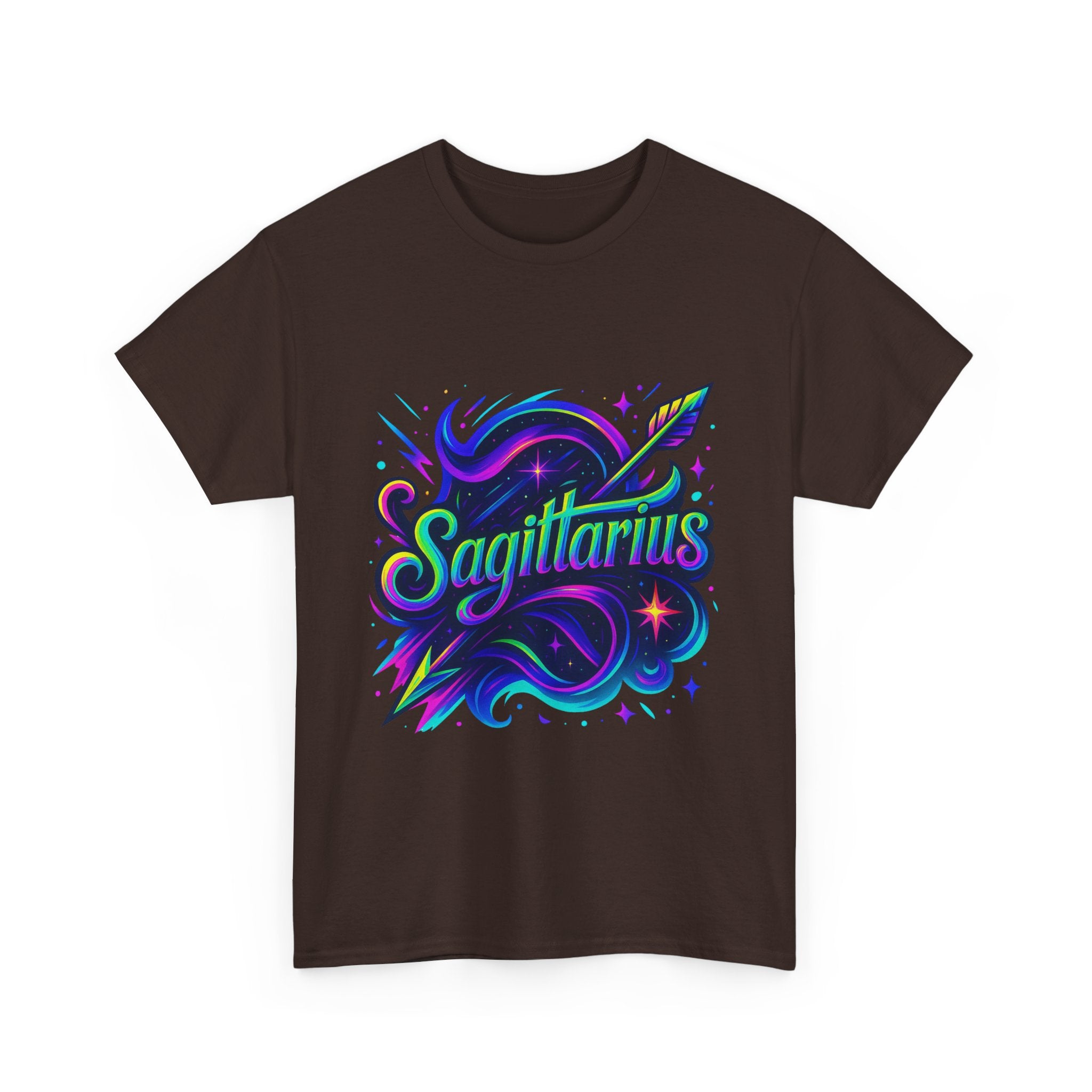 Neon Sagittarius Zodiac Tee