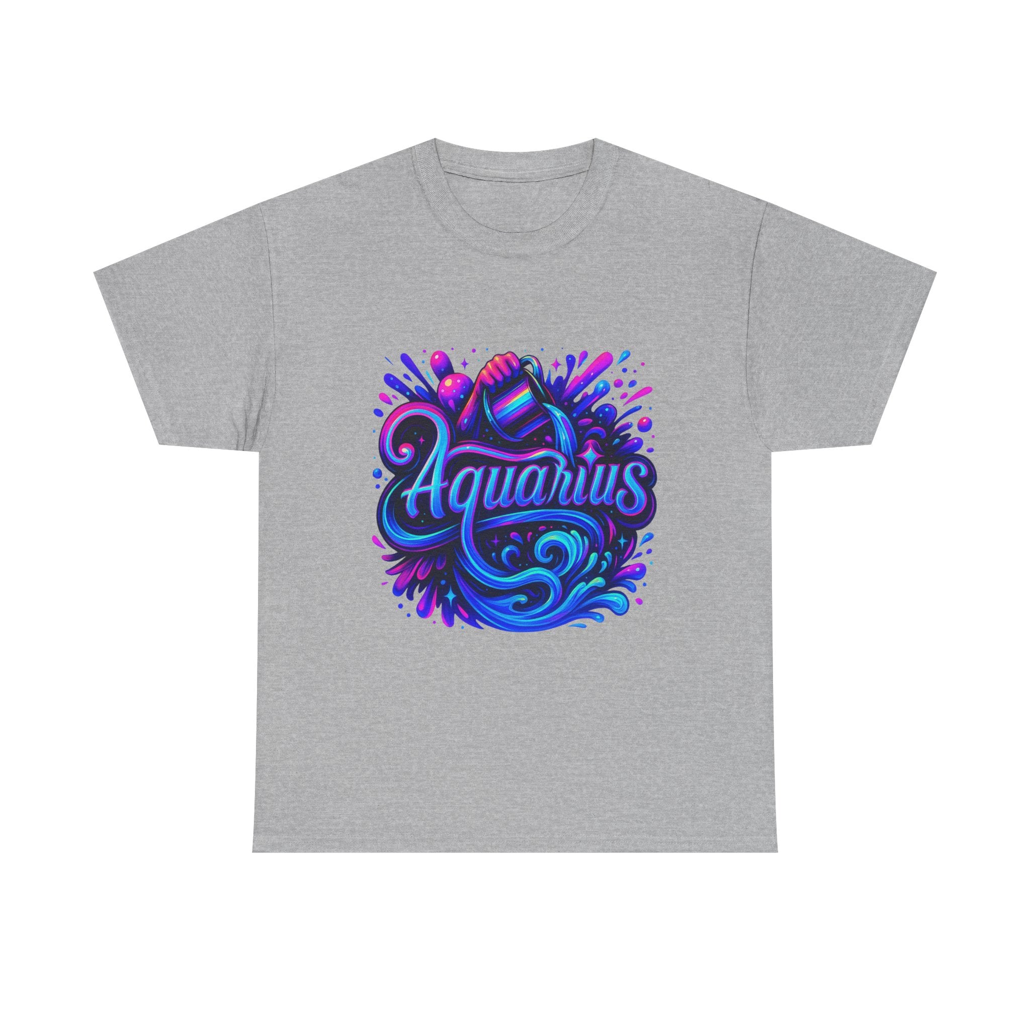 Neon Aquarius Zodiac Tee
