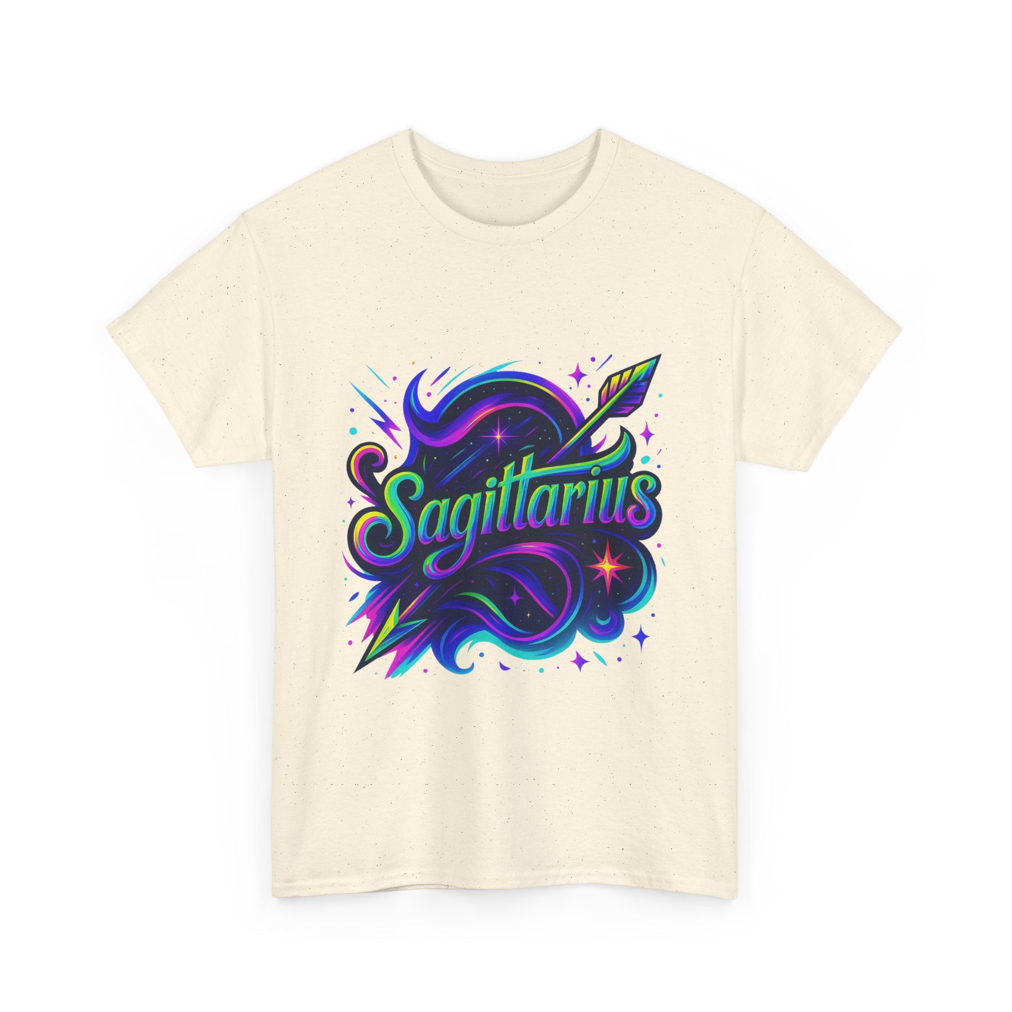 Neon Sagittarius Zodiac Tee