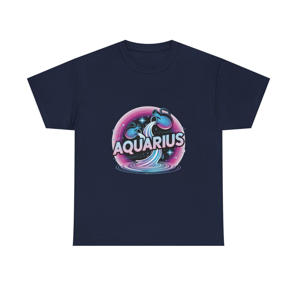 Neon Aquarius Zodiac Tee