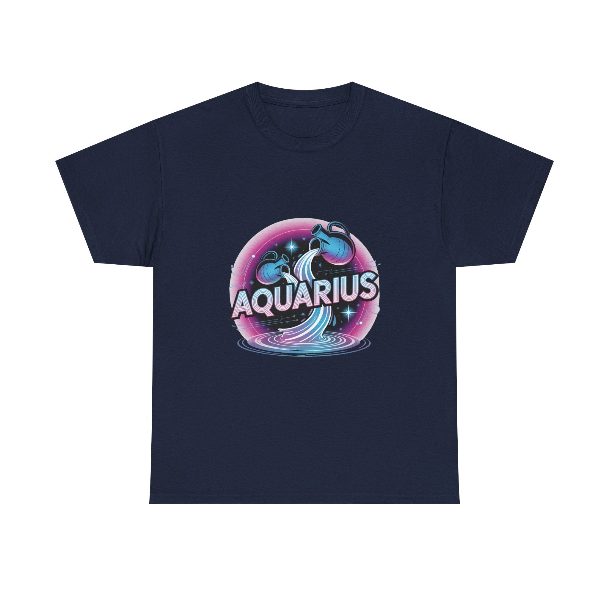Neon Aquarius Zodiac Tee