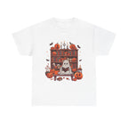 Ghost Book Reader, Reading Book lover Halloween T-Shirt