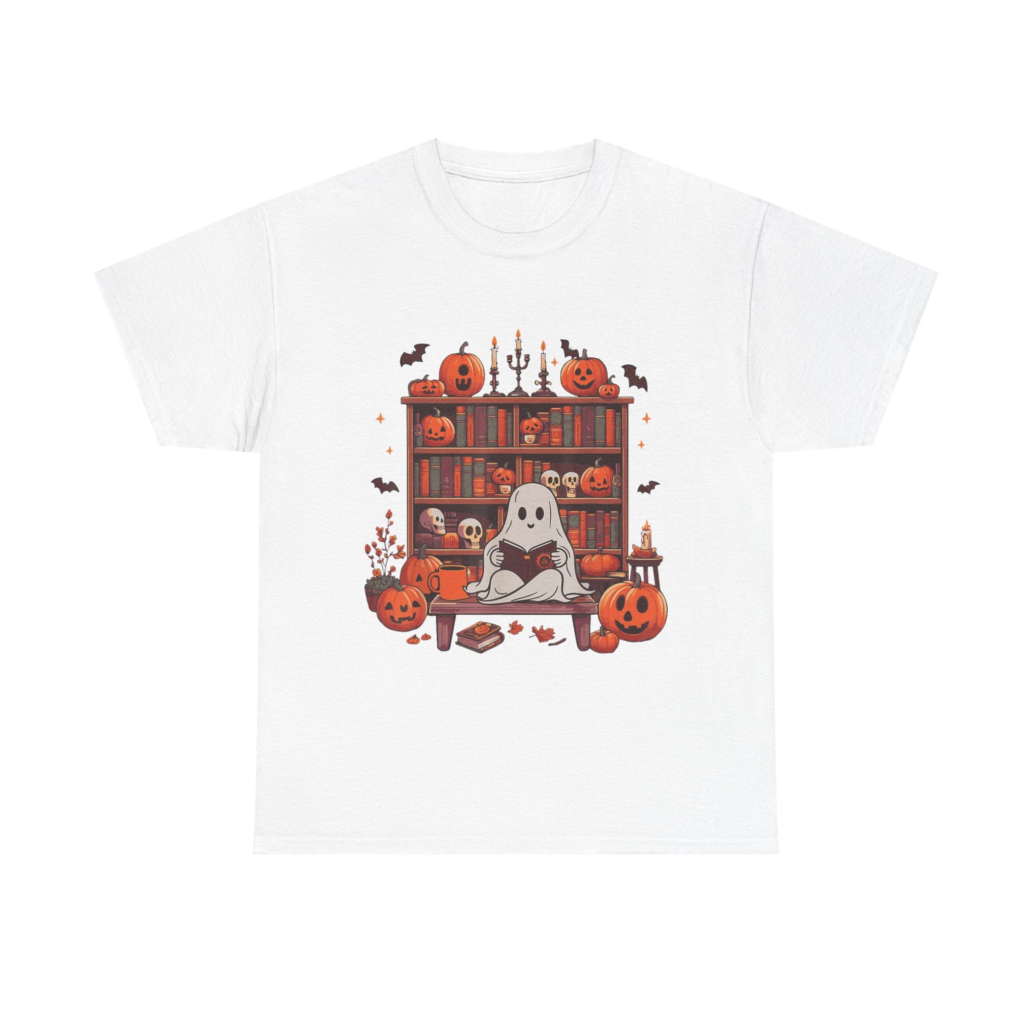 Ghost Book Reader, Reading Book lover Halloween T-Shirt
