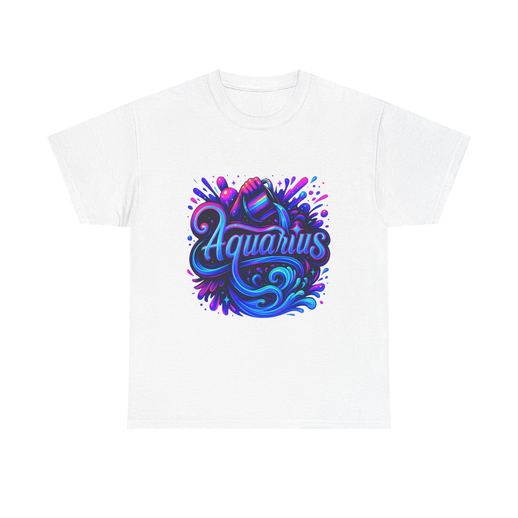 Neon Aquarius Zodiac Tee