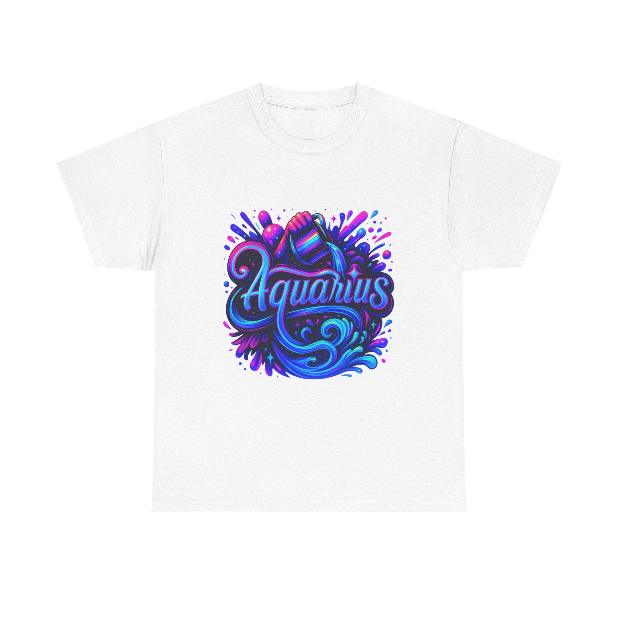 Neon Aquarius Zodiac Tee