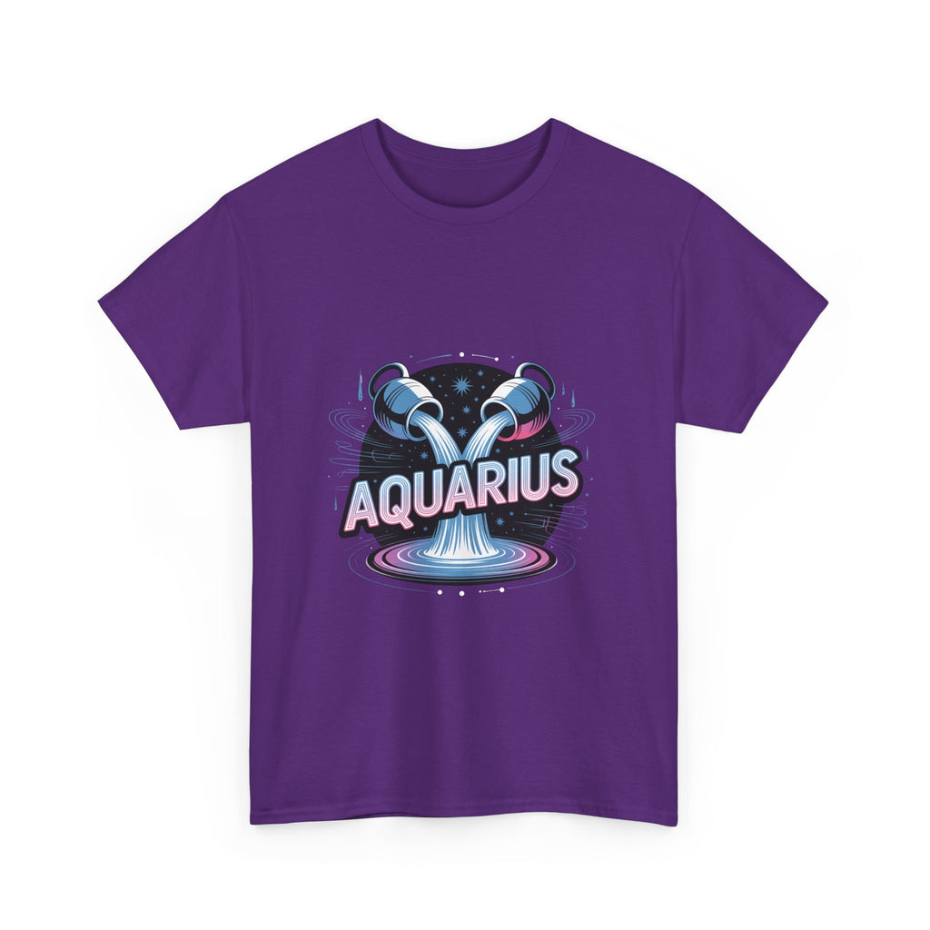 Neon Aquarius Zodiac Tee