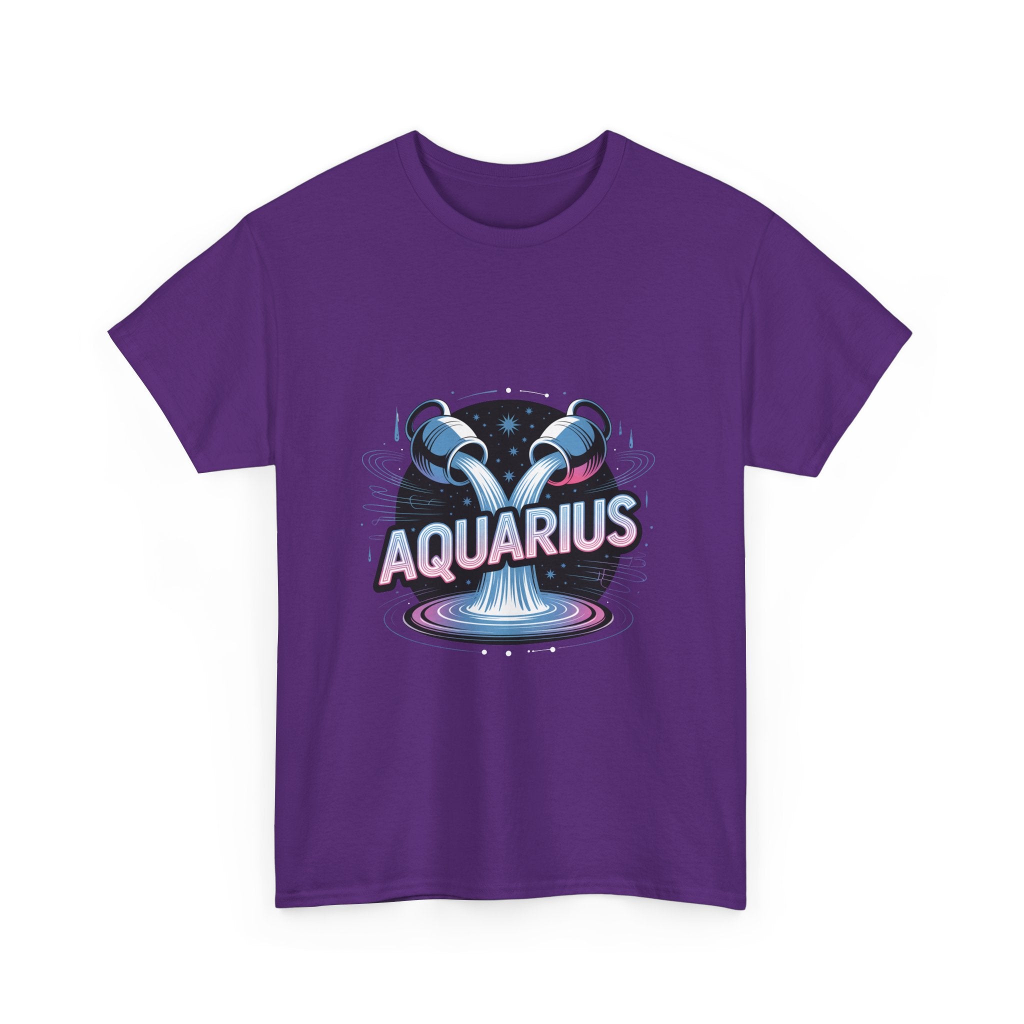 Neon Aquarius Zodiac Tee