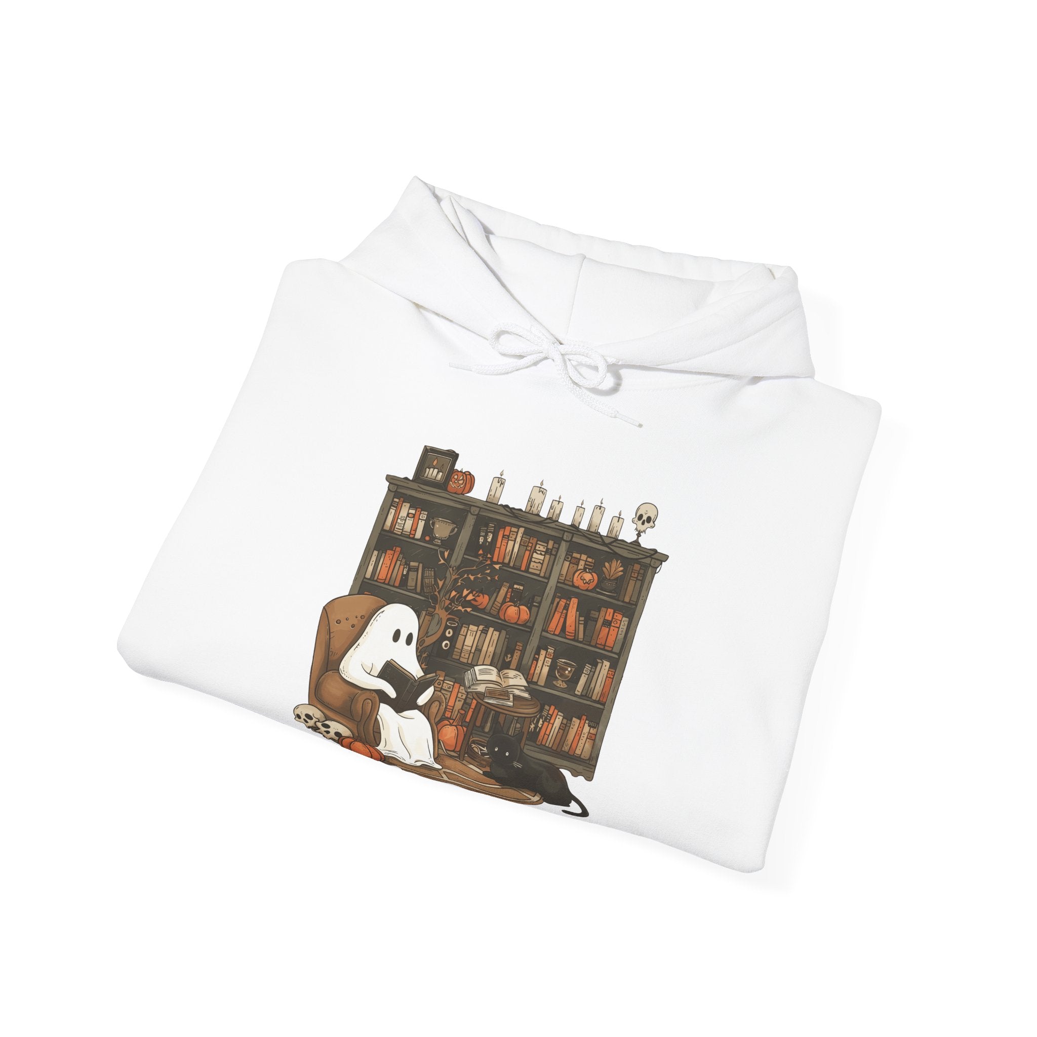 Ghost Reading Book Halloween Hoodie