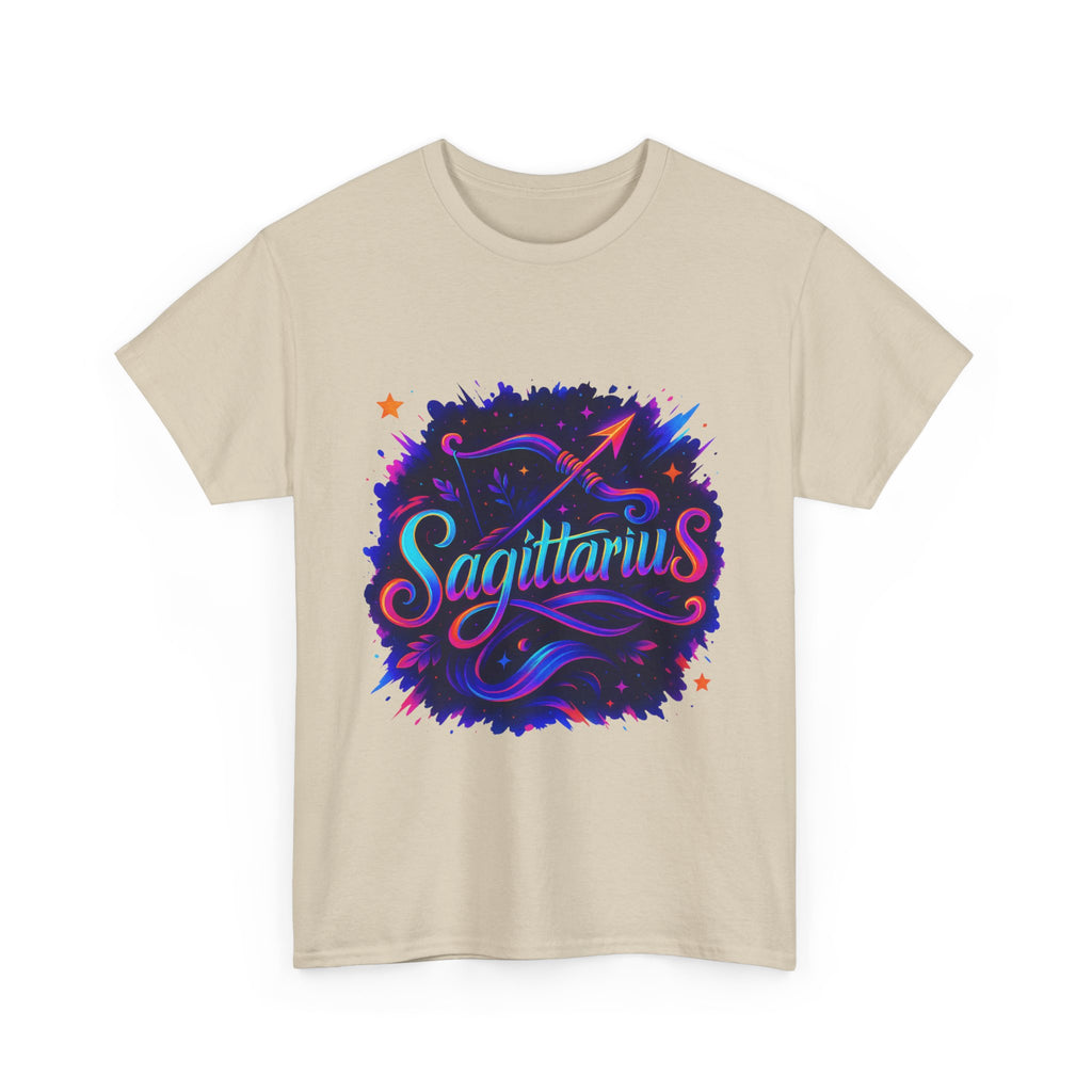 Neon Sagittarius Zodiac Tee