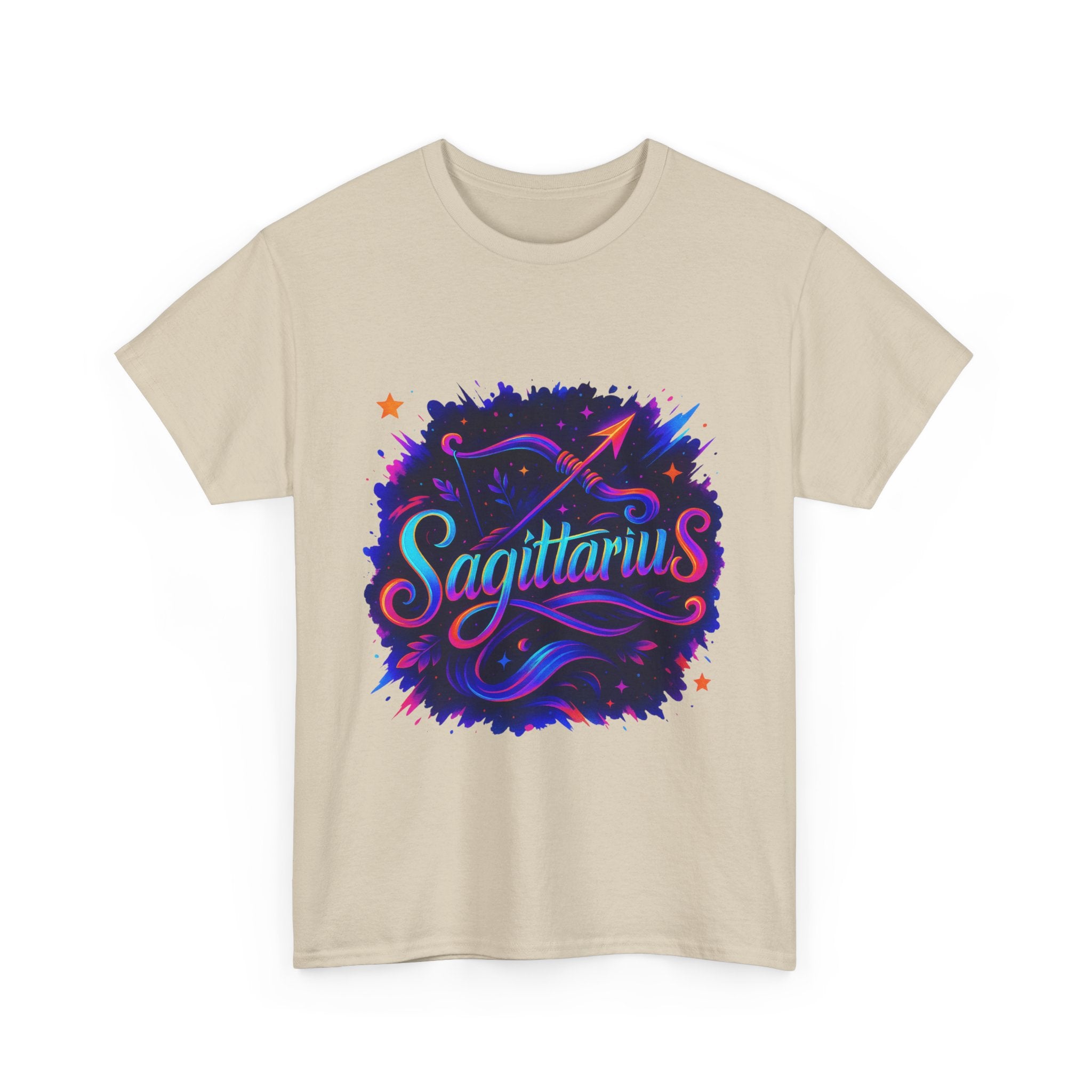 Neon Sagittarius Zodiac Tee