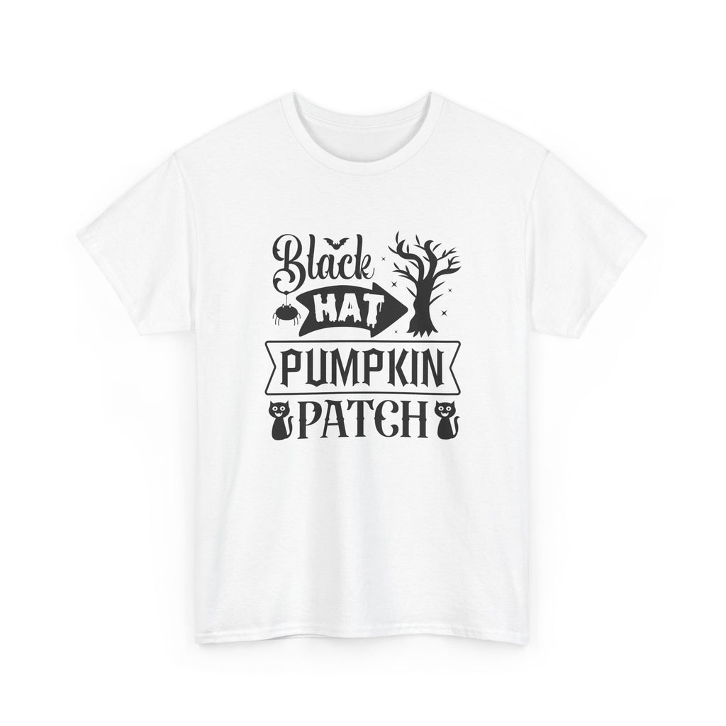 Black Cat Pumpkin Patch Halloween T-Shirt