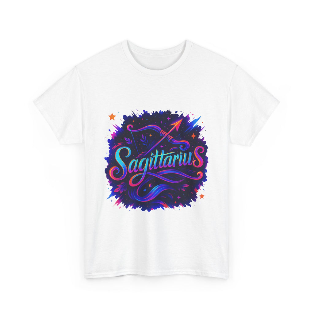 Neon Sagittarius Zodiac Tee