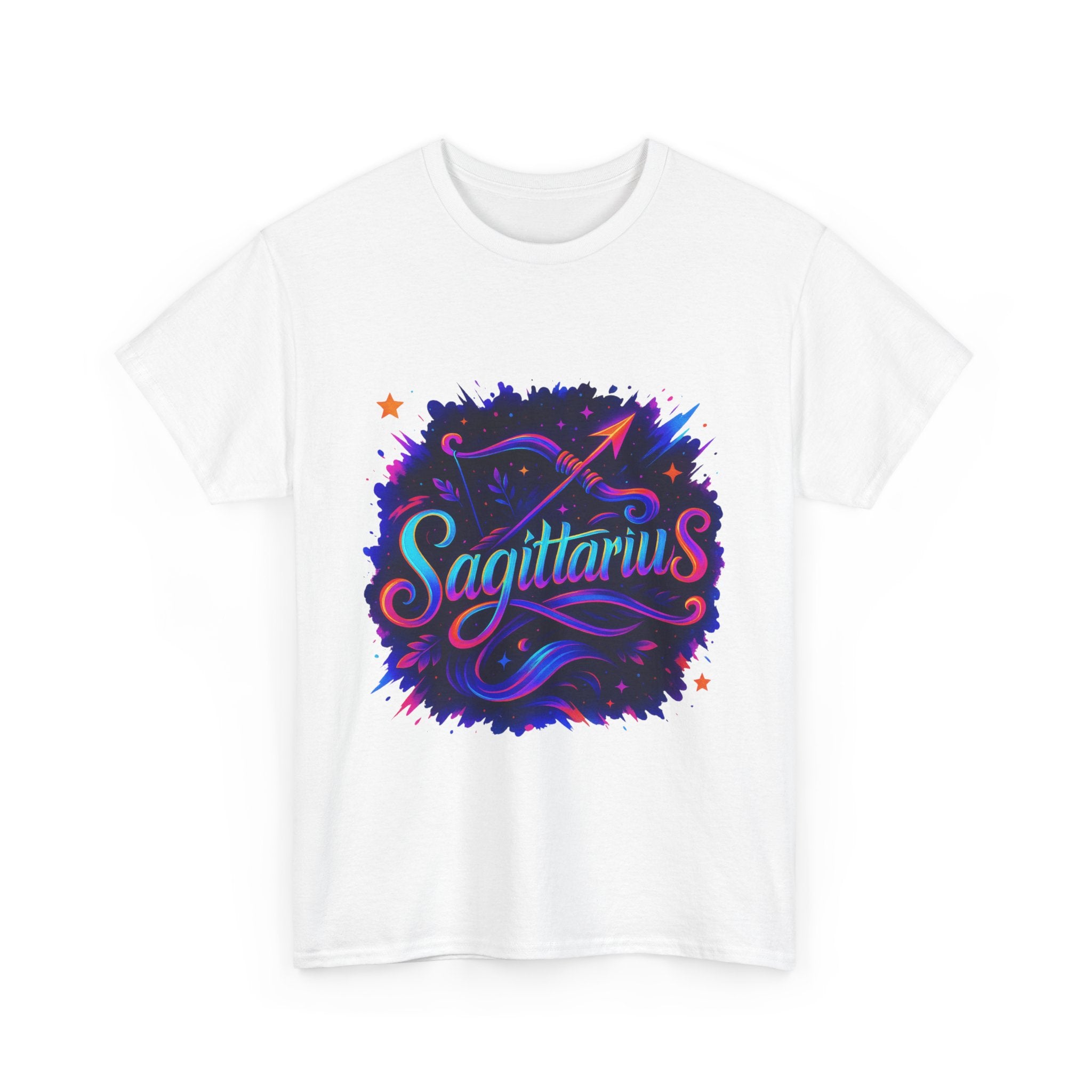 Neon Sagittarius Zodiac Tee