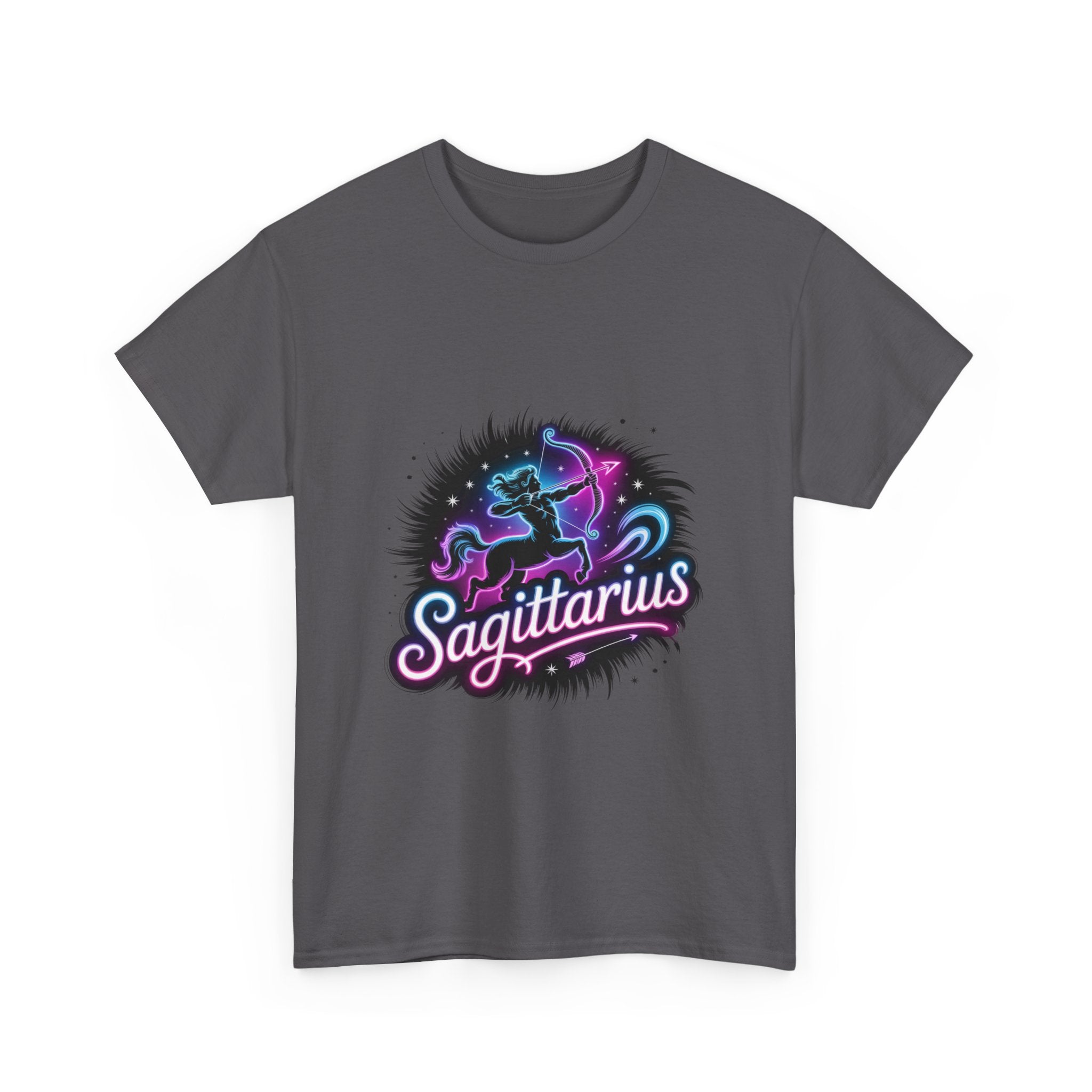 Neon Sagittarius Zodiac Tee