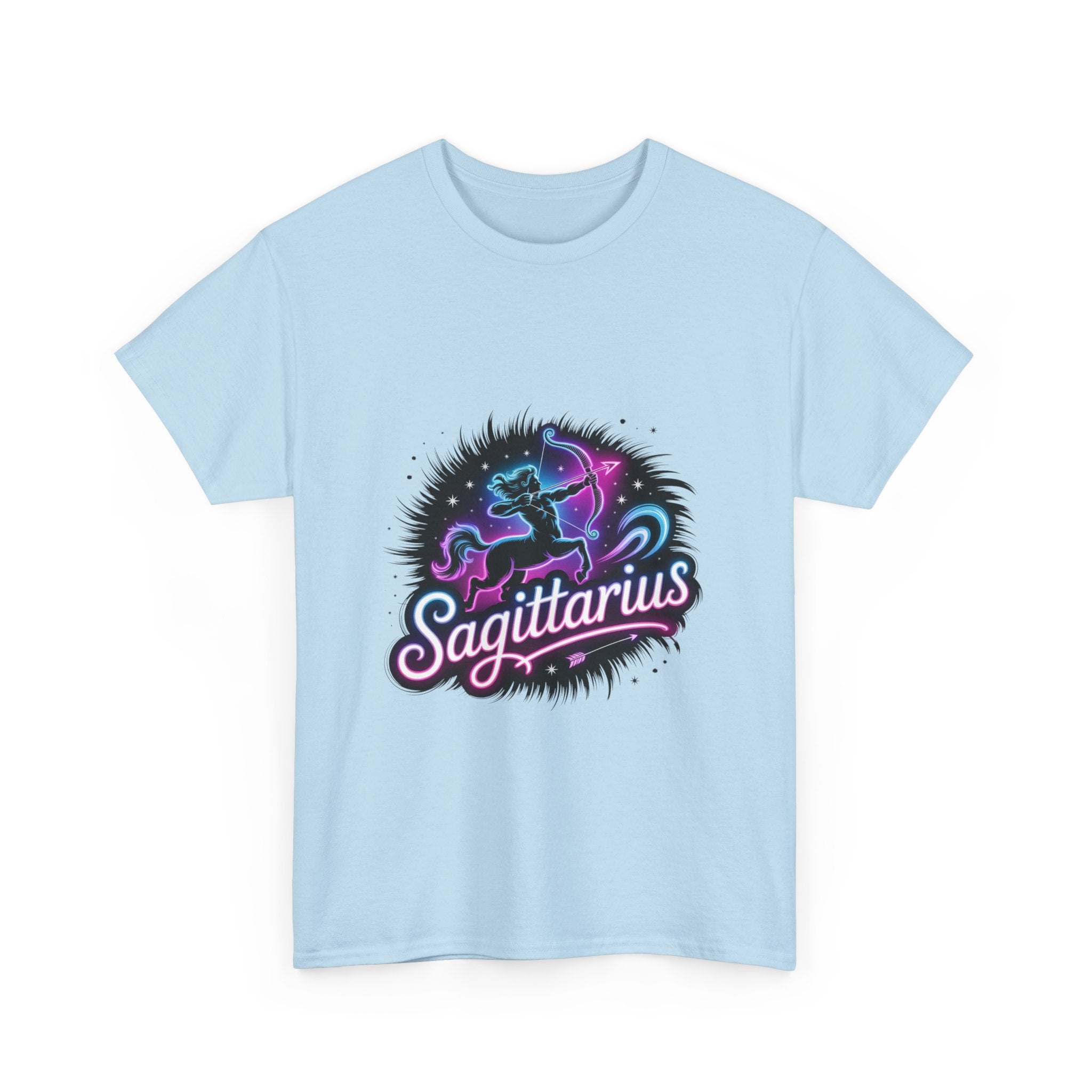 Neon Sagittarius Zodiac Tee