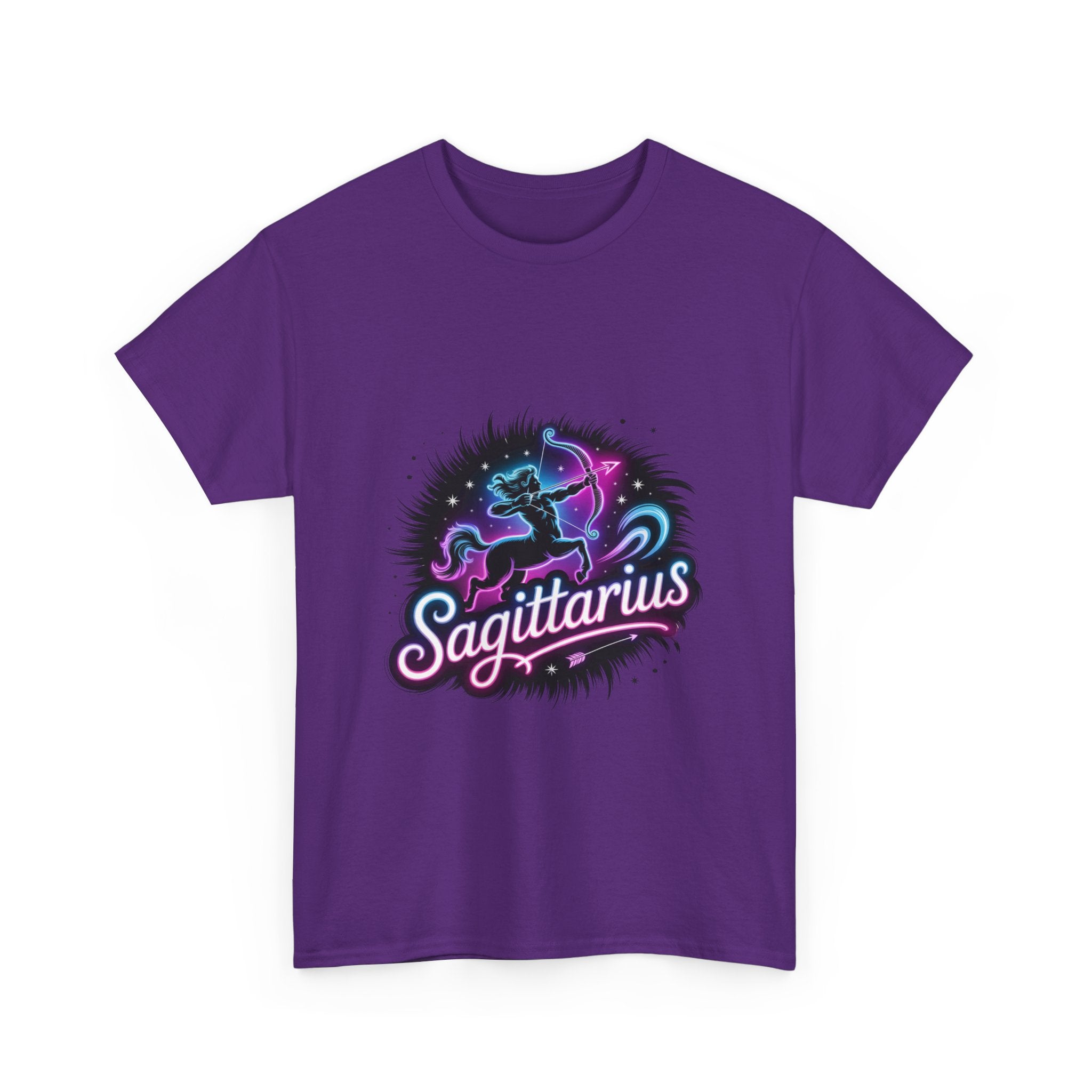 Neon Sagittarius Zodiac Tee